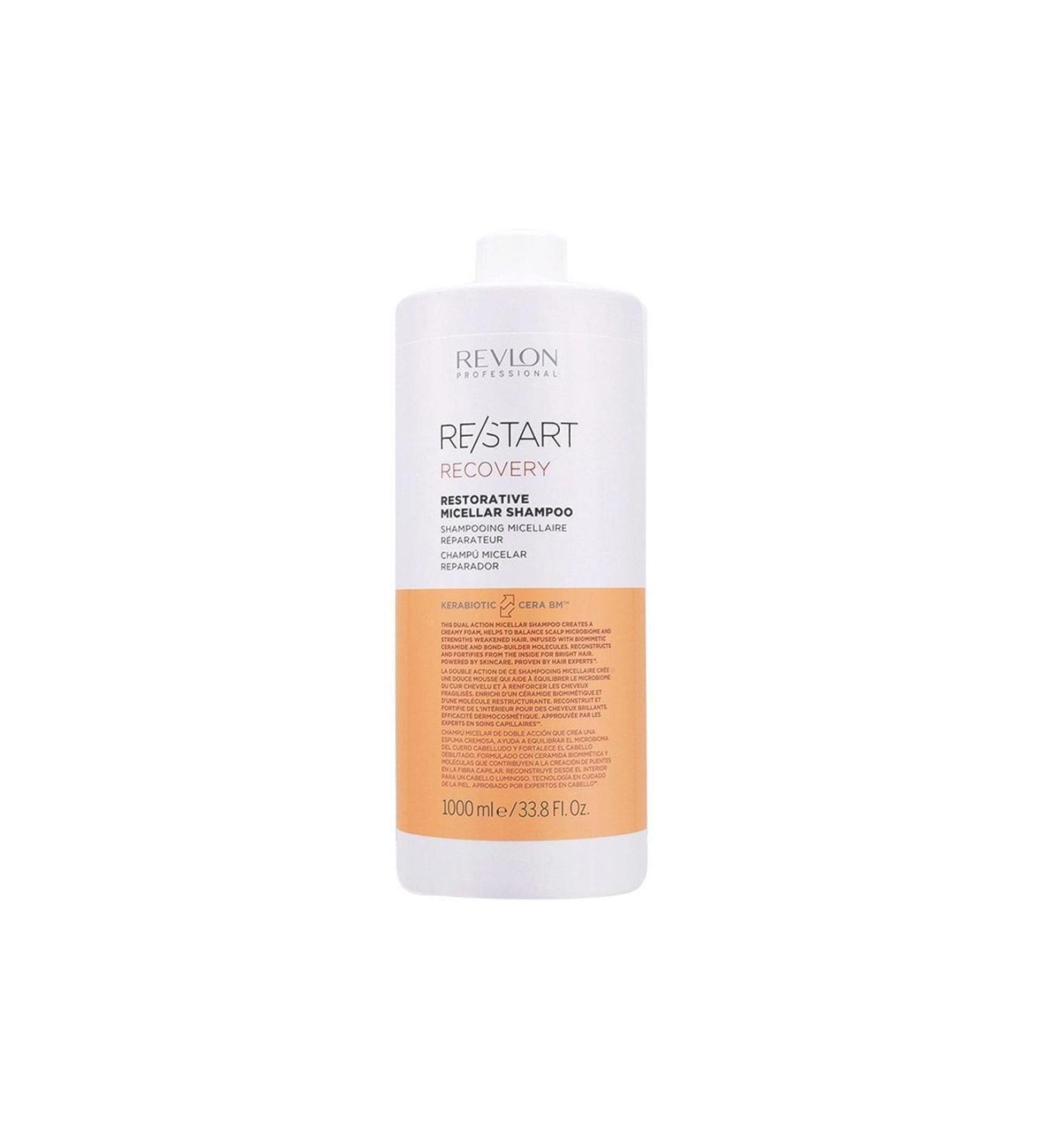 Revlon Restart Recovery Strengthening Shampoo Rebuilding Damaged Hair from the Inside Out 1000 ml - Buy Online on GoSupps.com