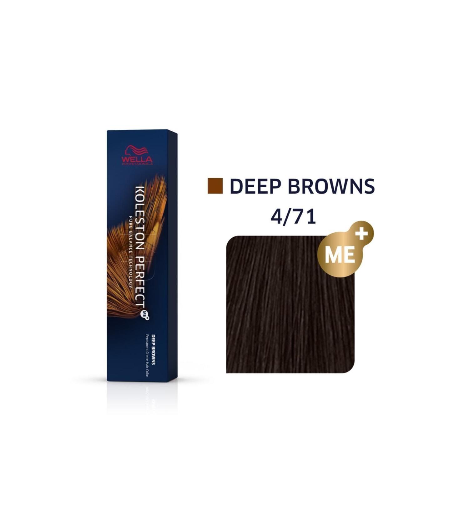 wella Professionals Koleston Perfect Me+ 4/71 Deep Browns Permanent Hair Dye 60ml