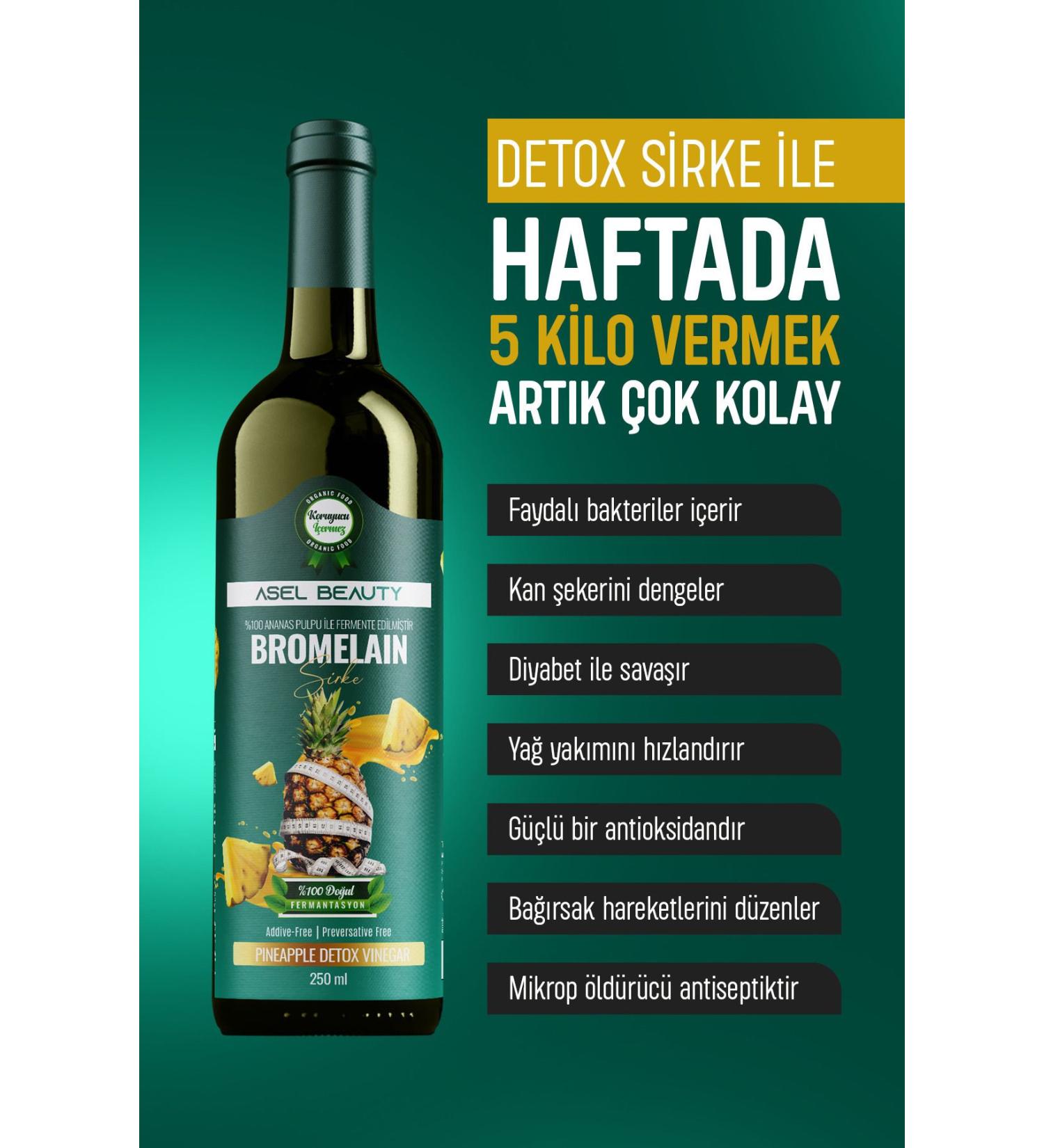 AselBeauty Bromelain Helps Keep You Full Weight Loss Pineapple Detox Form Vinegar Slimming1 - Buy Online on GoSupps.com