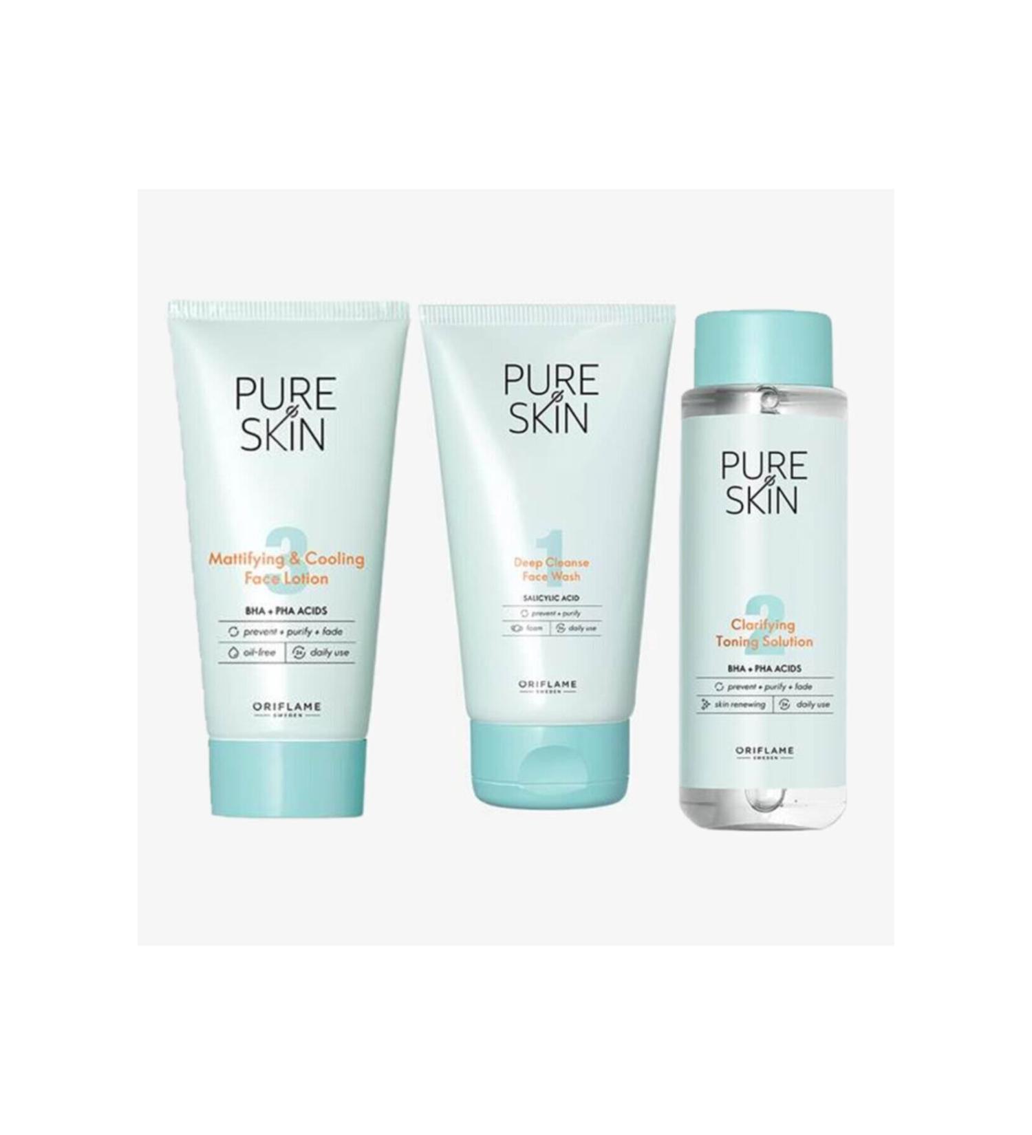 Oriflame Mattifying & Refreshing Face Lotion + Cleansing Tonic + Face Wash Gel