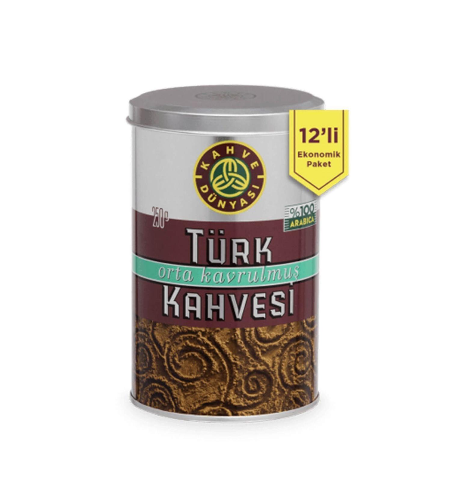 Kahve D nyas Medium Roast Turkish Coffee 250 gr. 12 pieces