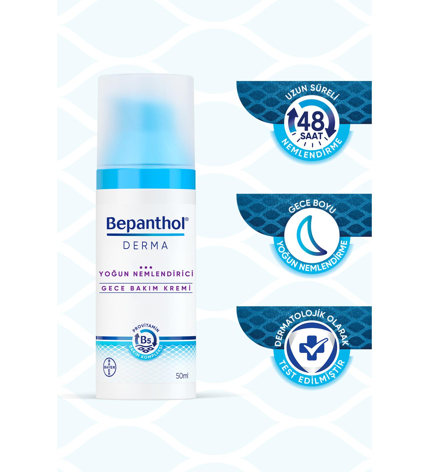 Bayer Derma Intensive Moisturizing Night Face Care Cream 50ml - Buy Online on GoSupps.com