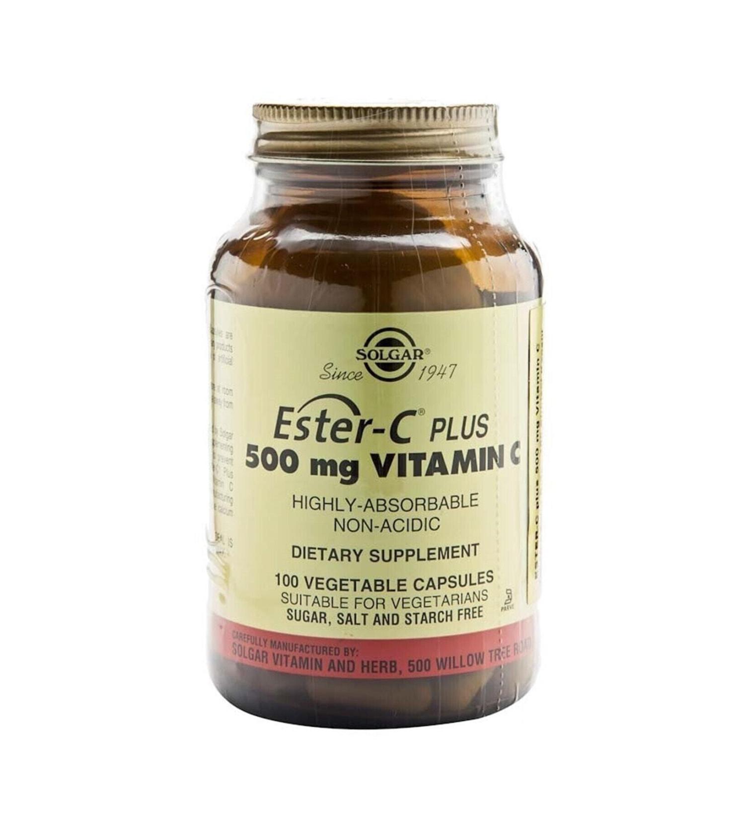 Solgar Ester-c Plus 500 Mg 100 Capsules