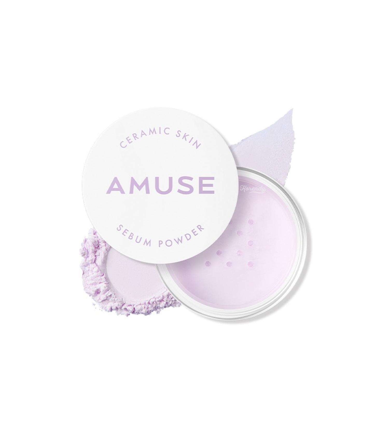 Amuse Ceramic Skin Sebum Powder - Excess Sebum Eliminating Porcelain Look Powder 5g #02 VIOLET