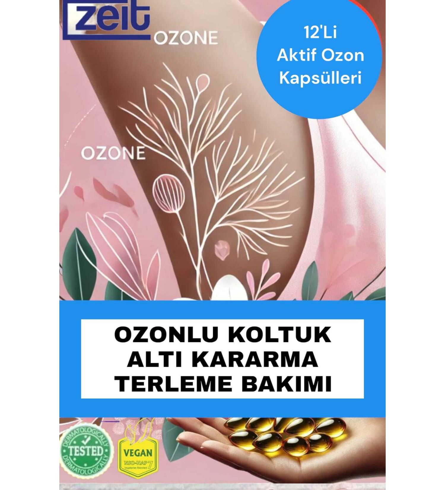 ZEIT OZON Ozonated Underarm Care Cream | Freshness and Color Equalizing Effect Active Ozone Oil Capsules 12 Pcs - Buy Online on GoSupps.com