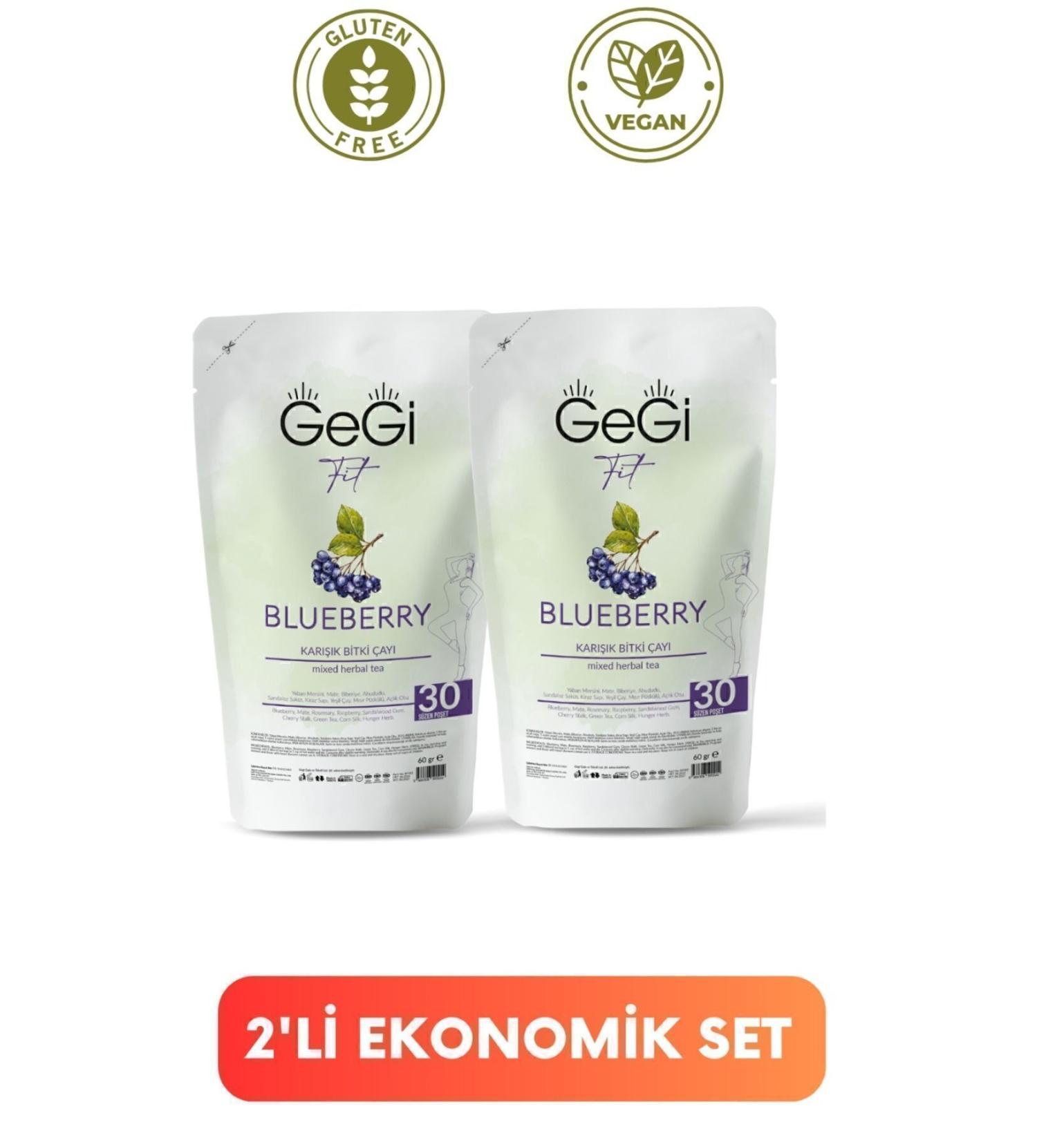 GEGI Slimming Supporting Blueberry Blueberry Tea Detox Form Tea Tea Diet 2 Pack Economical Package - Buy Online on GoSupps.com