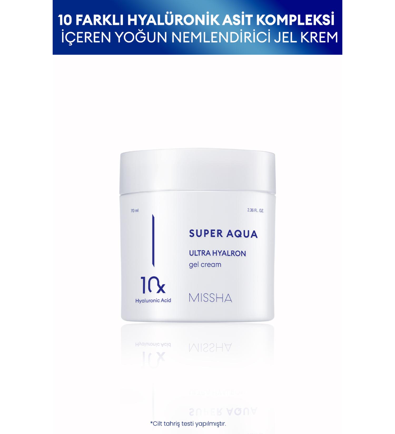 Missha 10 Different Hyaluronic Acid Intensive Moisturizing Gel Cream 70ml Super Aqua Ultra Hyalron Gel Cream - Buy Online on GoSupps.com