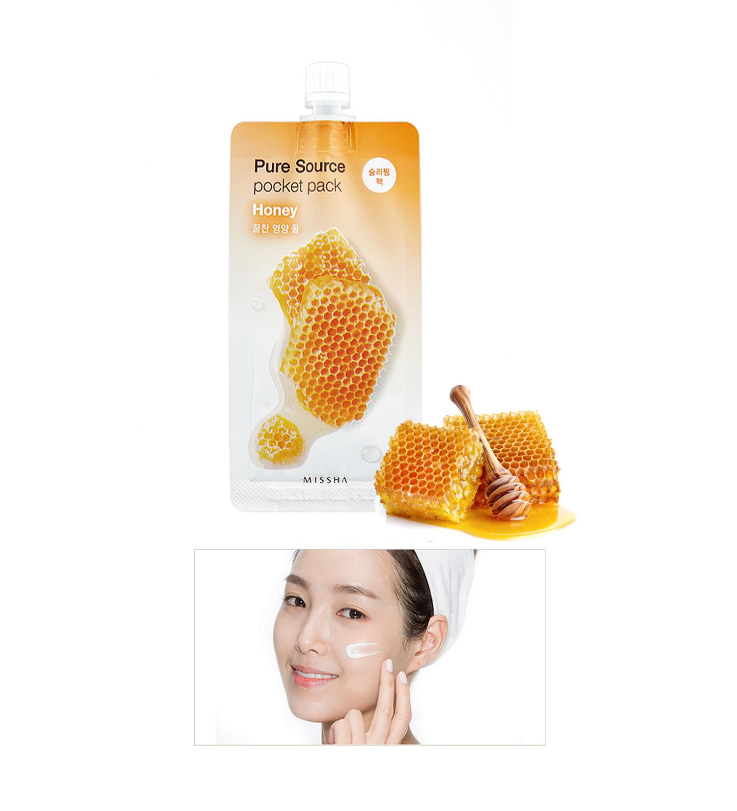 Missha Nourishing and Moisturizing Honey Essence Sleeping Mask Pure Source Pocket Pack (HONEY) - Buy Online on GoSupps.com