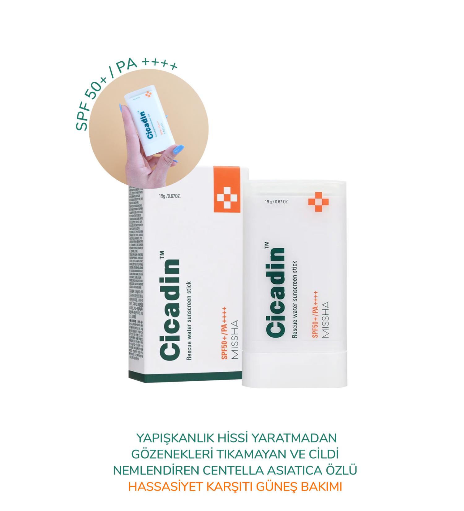 Missha Light Textured Stick Sun Cream for Sensitive Skin Cicadin Rescue Water Sunscreen StickSPF50+/PA++++ - Buy Online on GoSupps.com