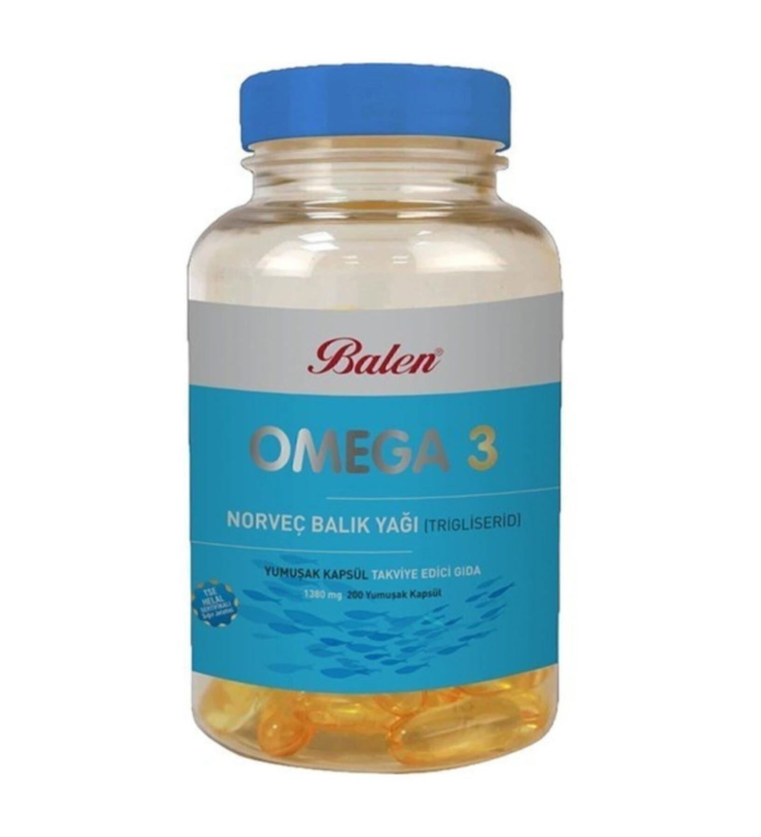 Balen Omega 3 Norwegian Fish Oil 200 Capsules X 1380 Mg