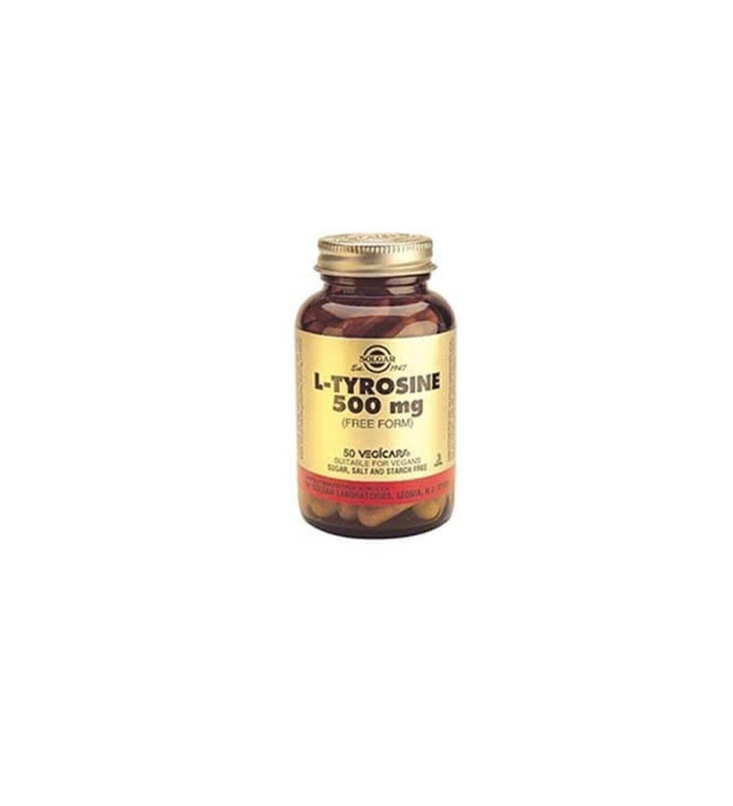 Solgar L-tyrosine 500 Mg 50 Capsules
