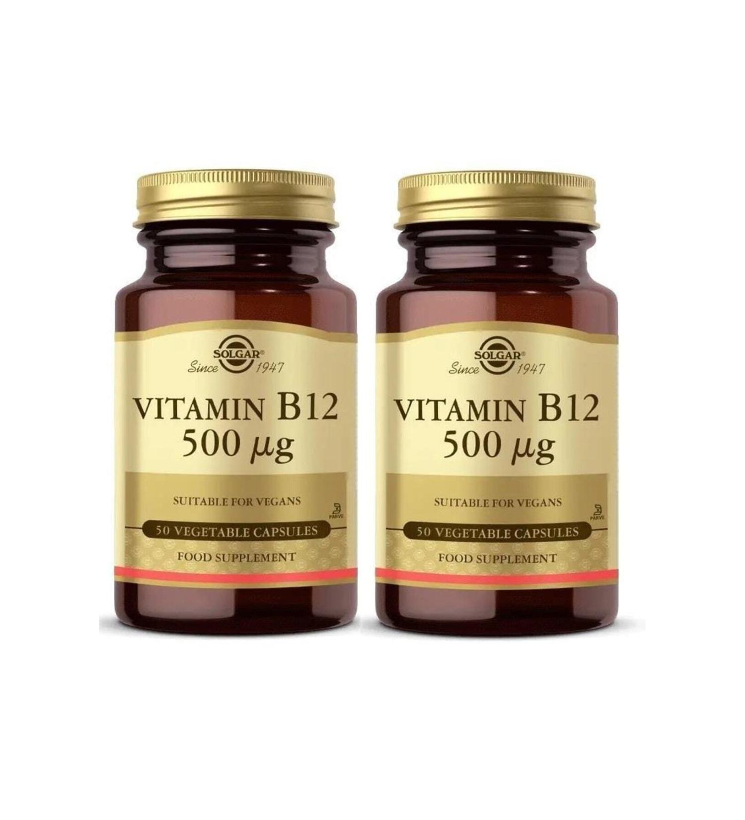 Solgar Vitamin B-12 500 Mg 50 Capsules 2 Pieces