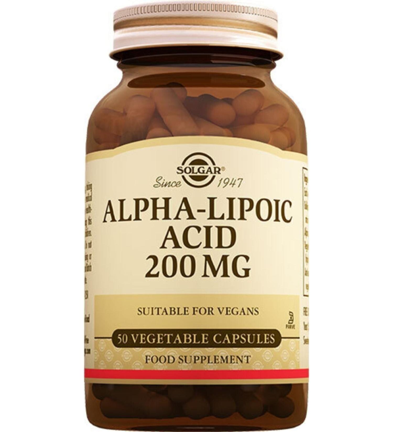 Solgar Alpha Lipoic Acid 200 Mg 50 Capsules (alpha Lipoic Acid) - Buy Online on GoSupps.com