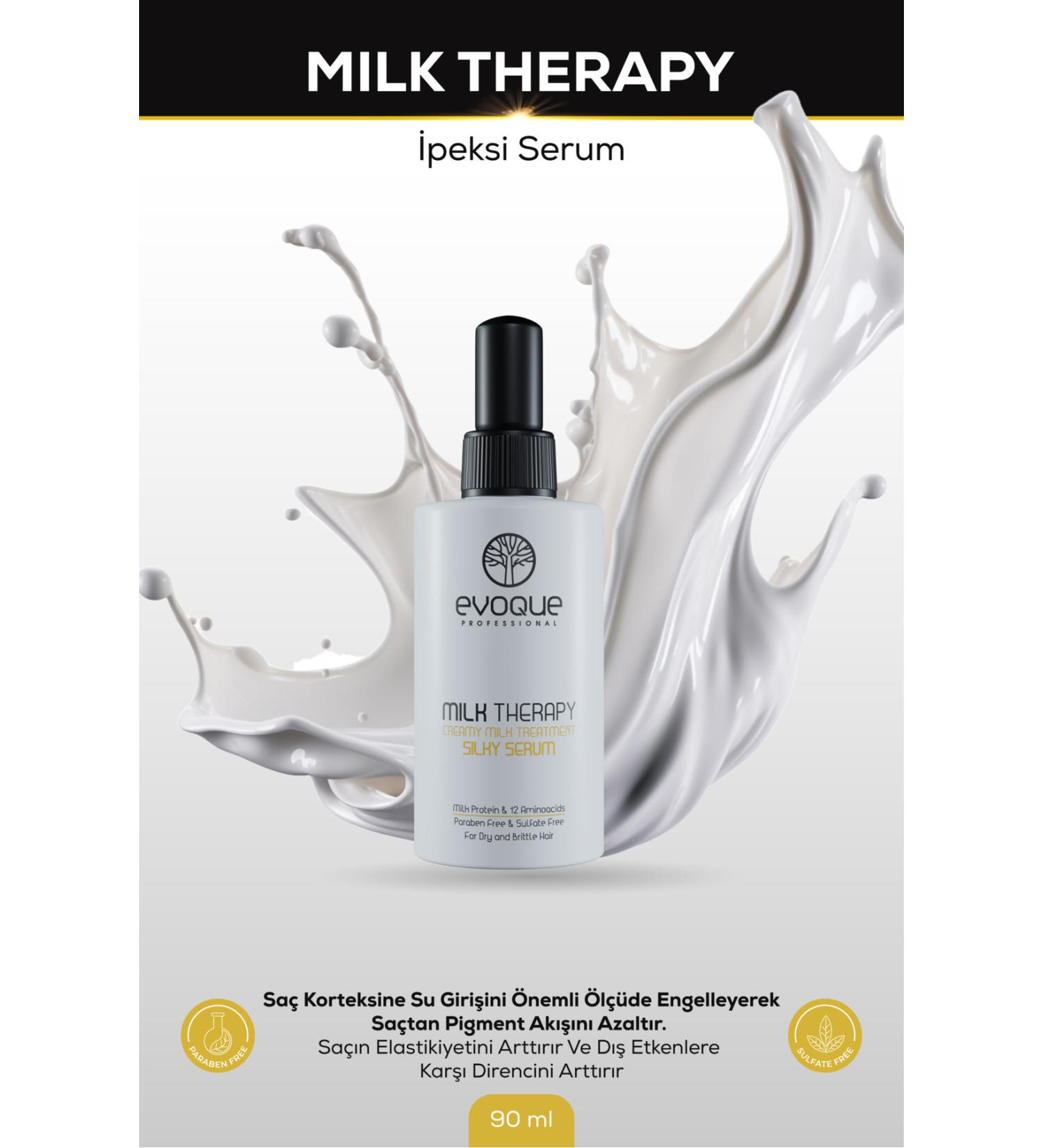 Evoque Milk Therapy Silky Hair Serum For Silky Hair 90 ml - Buy Online on GoSupps.com