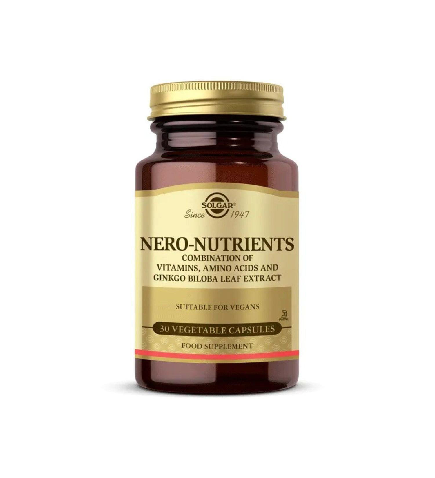 Solgar Nero Nutrients 30 Tablets