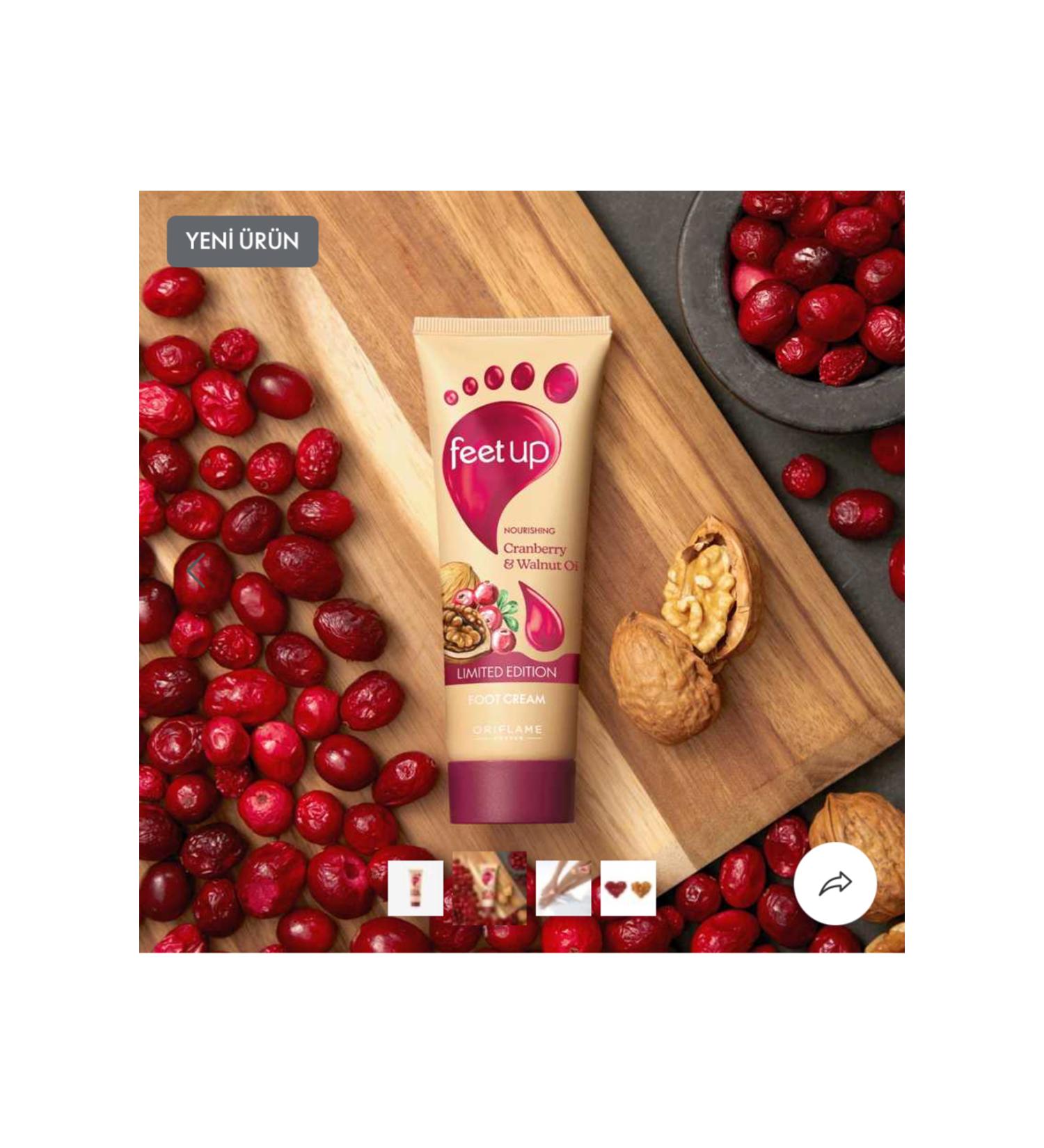 Oriflame Feet Up Nourishing Foot Cream with Cranberry and Walnut Oil - Buy Online on GoSupps.com