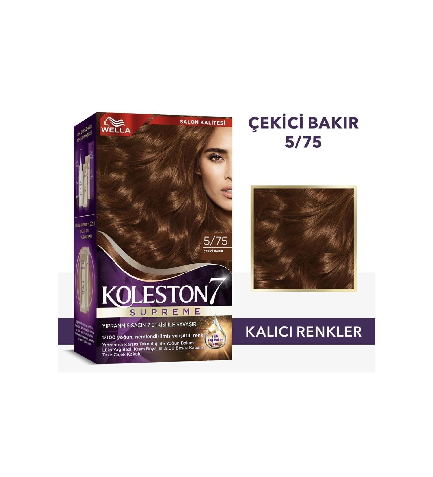 Wella Koleston Supreme Kit Hair Dye 5/75 Attractive Copper - Buy Online on GoSupps.com