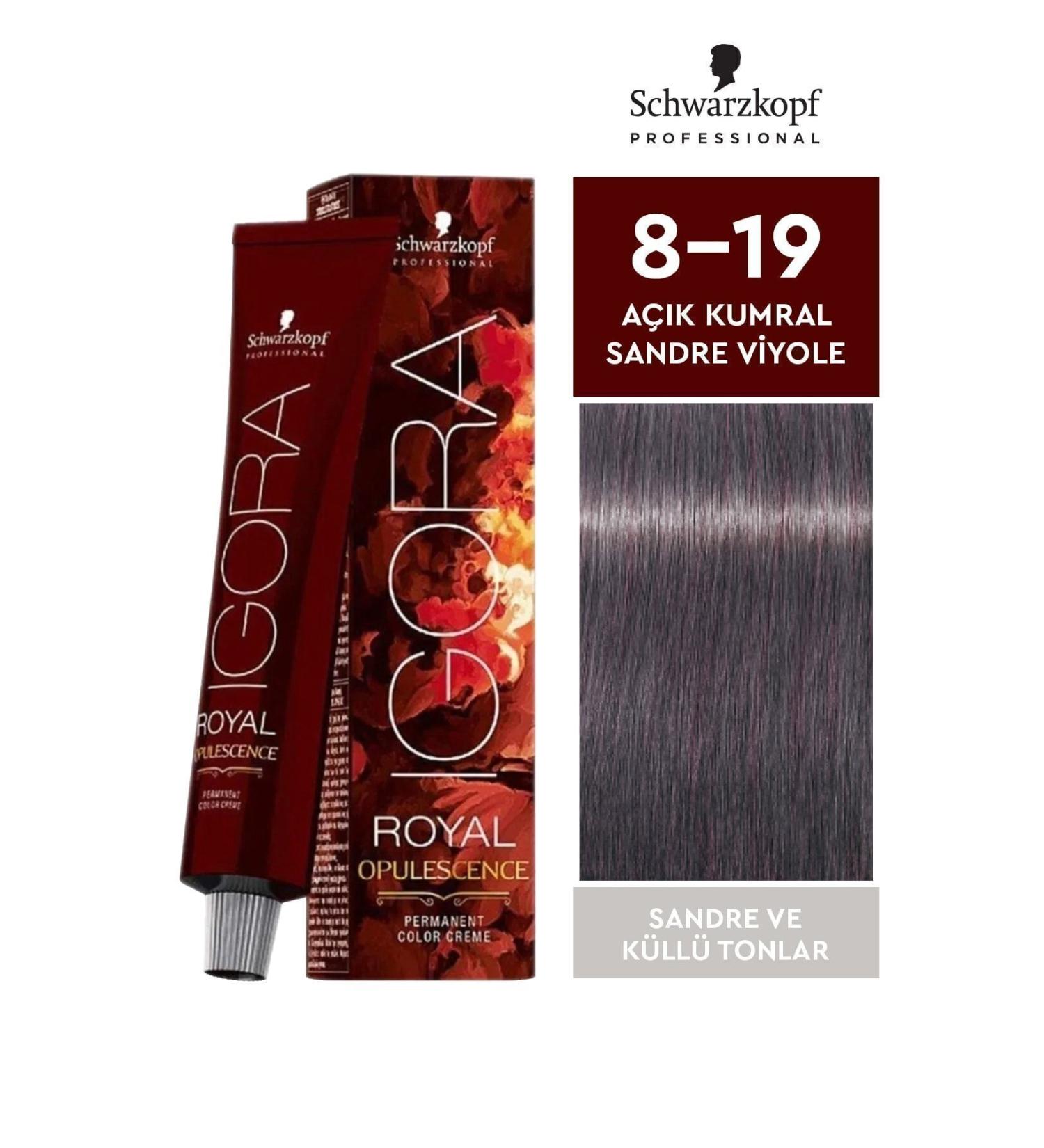Igora Royal Opulescence 8-19 Light Blonde Sandre Violet Hair Dye 60ml - Buy Online on GoSupps.com