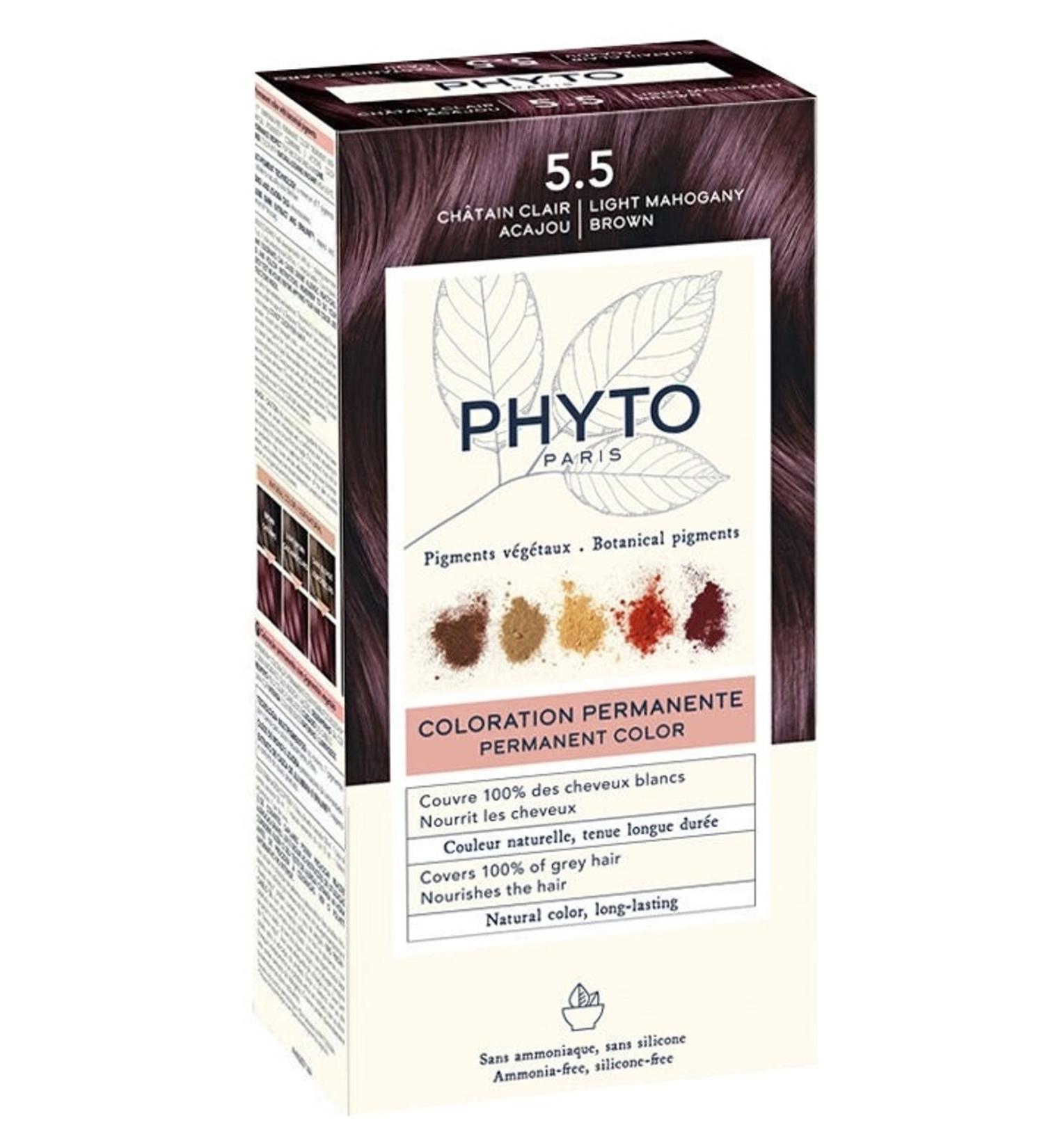 Phyto Color Herbal Hair Dye - 5.5 Light Chestnut Akaju