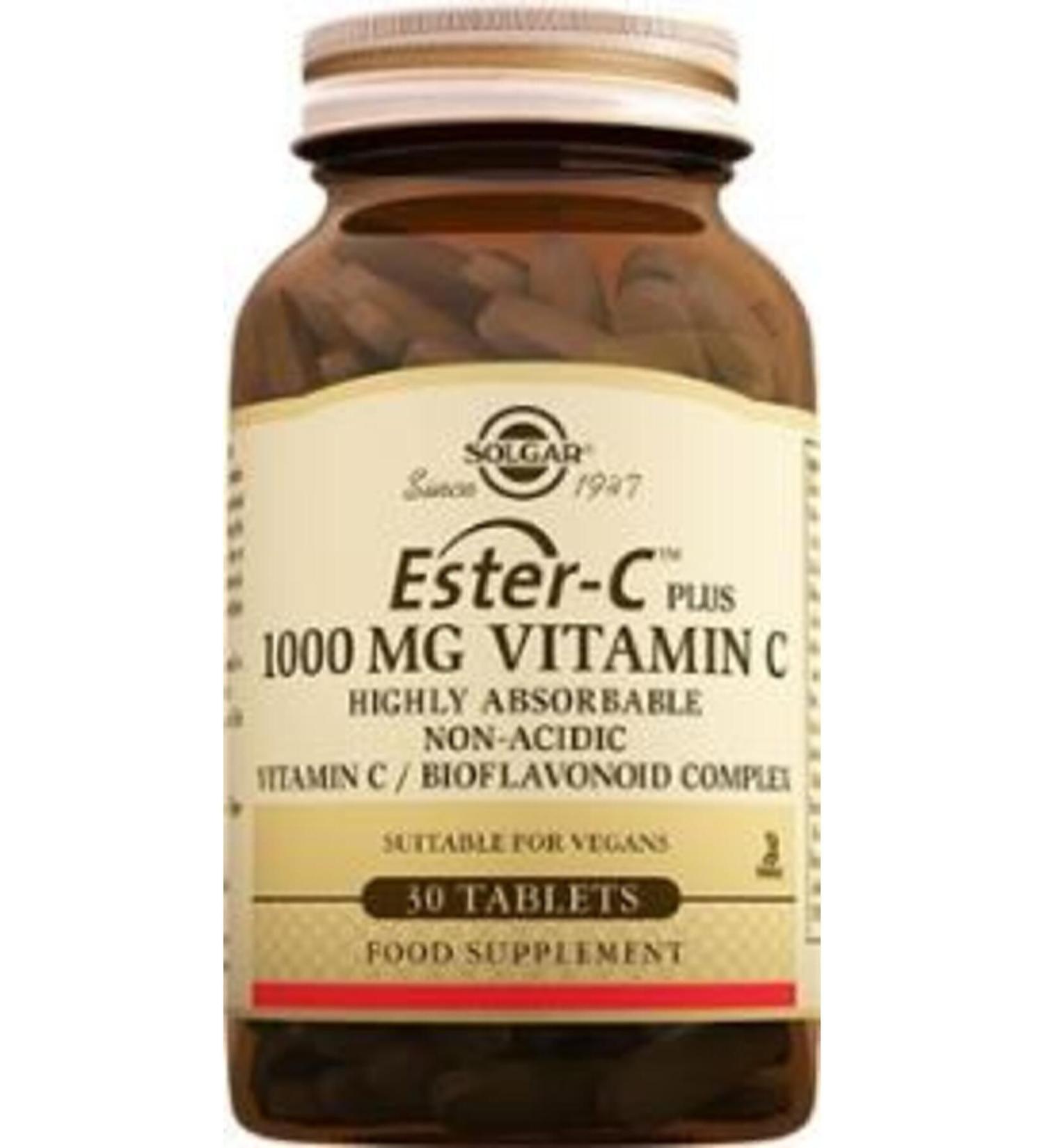 Solgar Ester-c Plus 1000 Mg 30 Tablets
