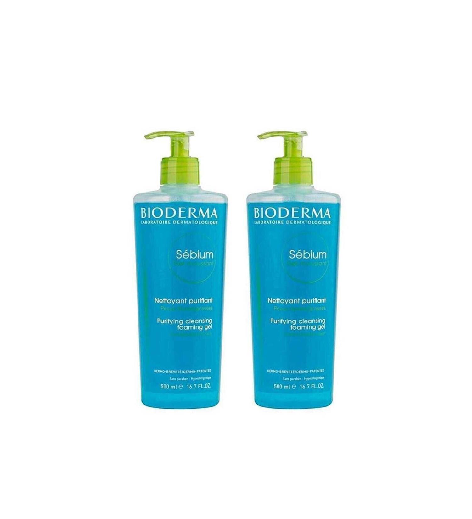 Bioderma Sebium Foaming Gel - Cleansing Gel for Mixed & Oily Skin 500 Mlx2 8699956510460
