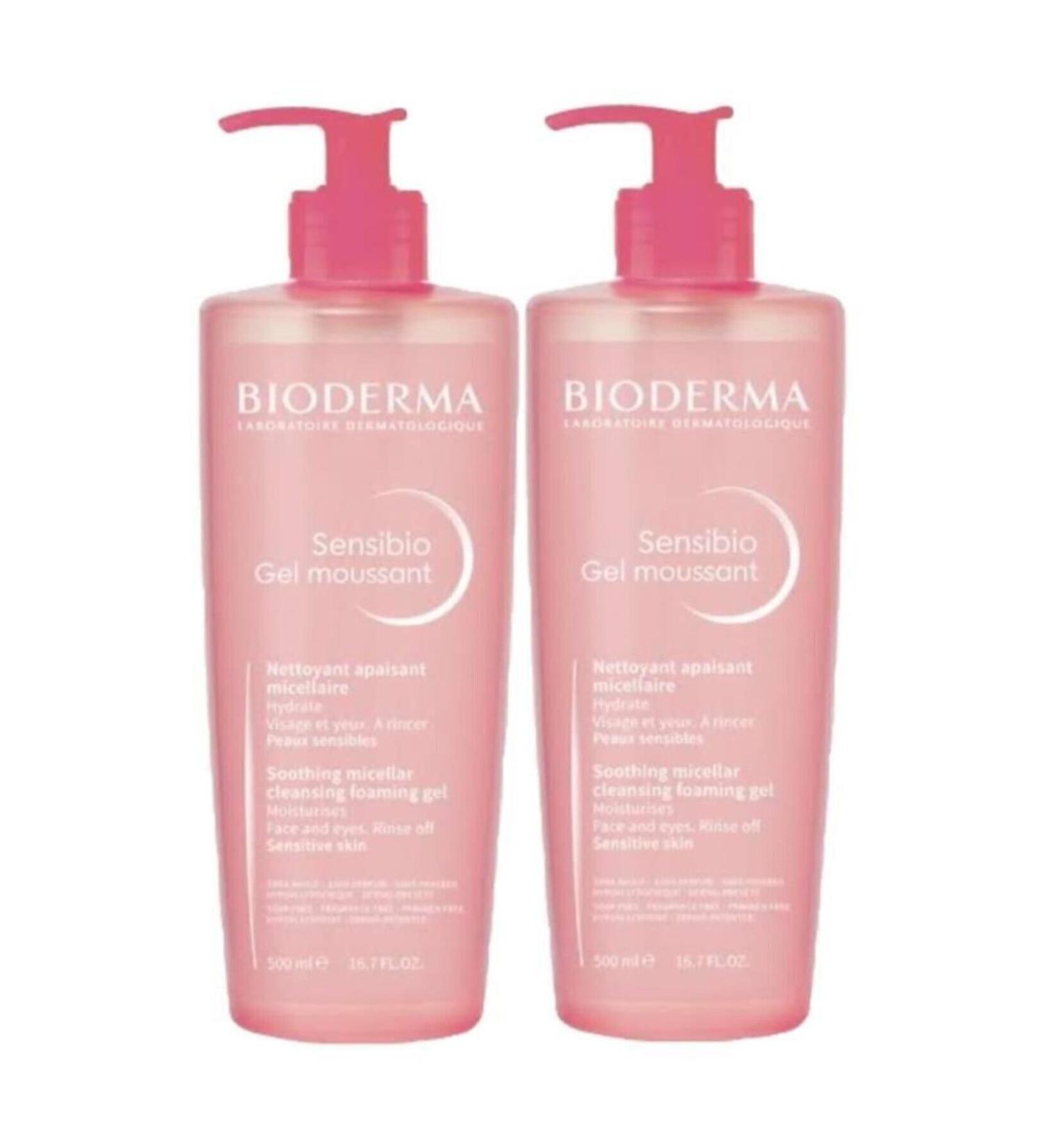 Bioderma Sensibio Foaming Gel 500 ml 2 Pieces