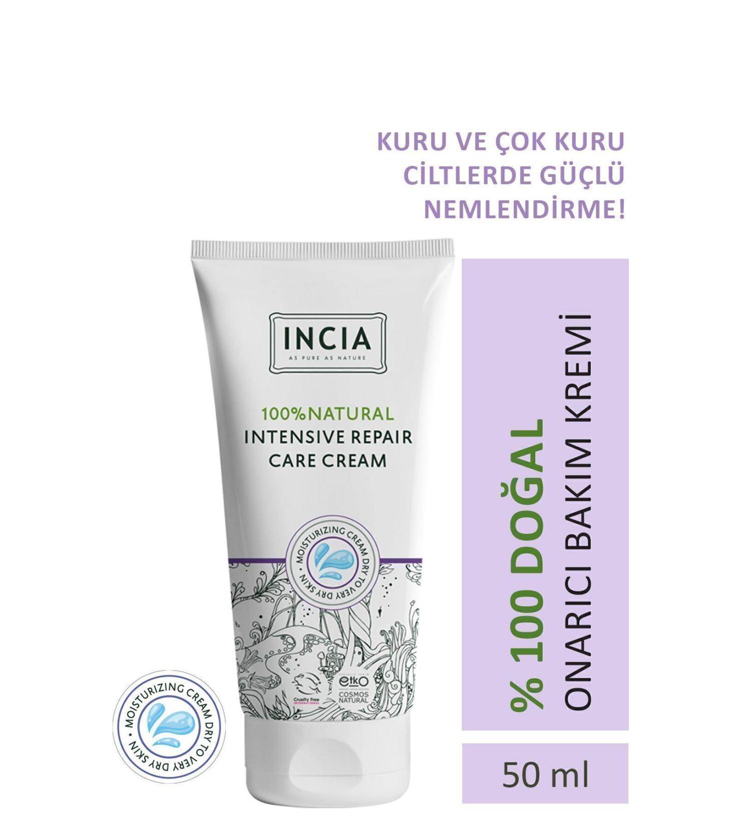 INCIA 0 Natural Repair Care Cream Intensive Moisturizing Skin Care Lavender Avocado Shea Vegan 50 ml - Buy Online on GoSupps.com