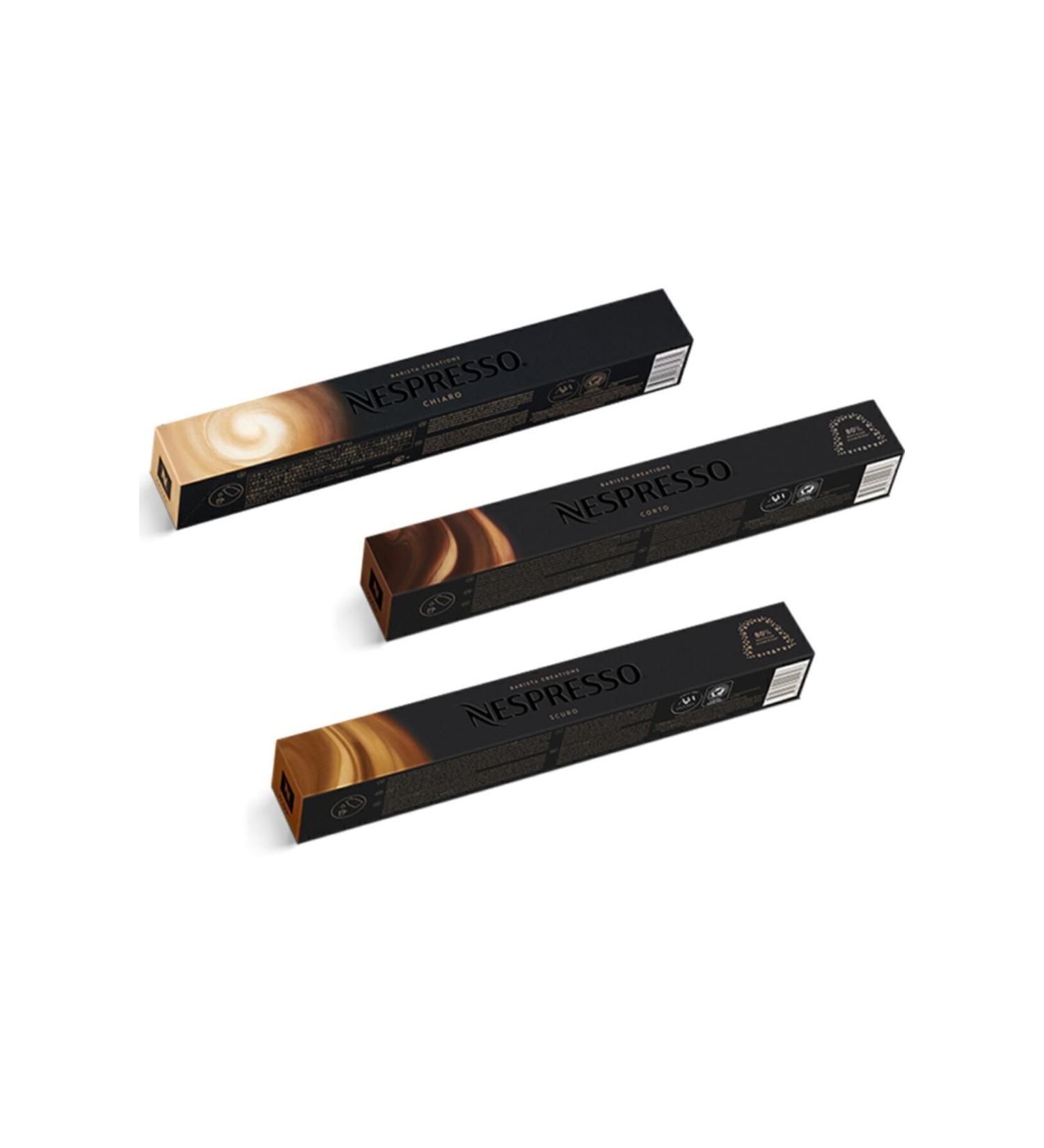 Nespresso Barista Creations Series Chiaro Scuro and Corto Capsule Coffee Set of 10 3