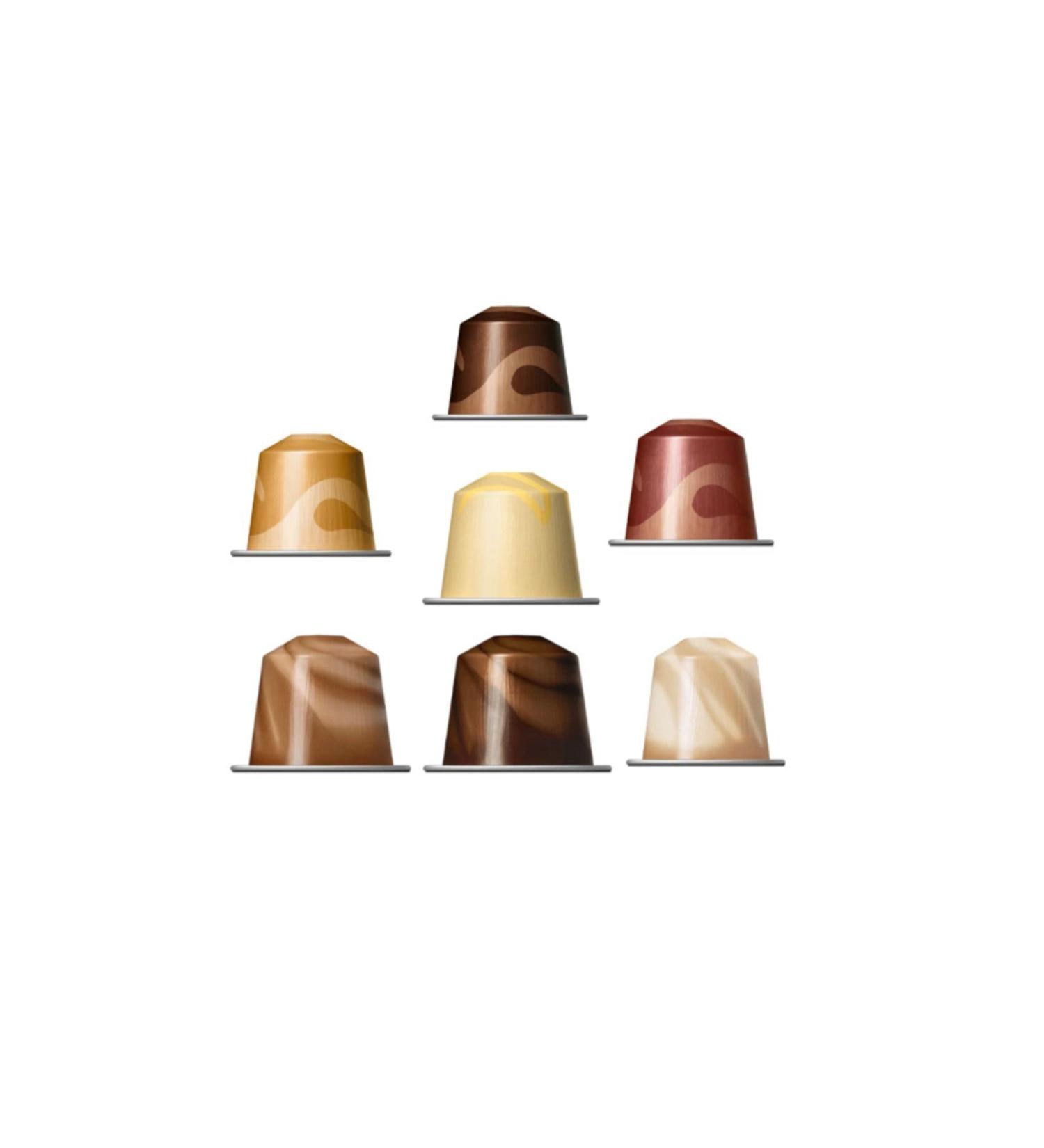 Nespresso Barista Creations Milk Recipe Capsule Coffees Hazelnut Vanilla Caramel Chocolate Chiaro Scuro Corto