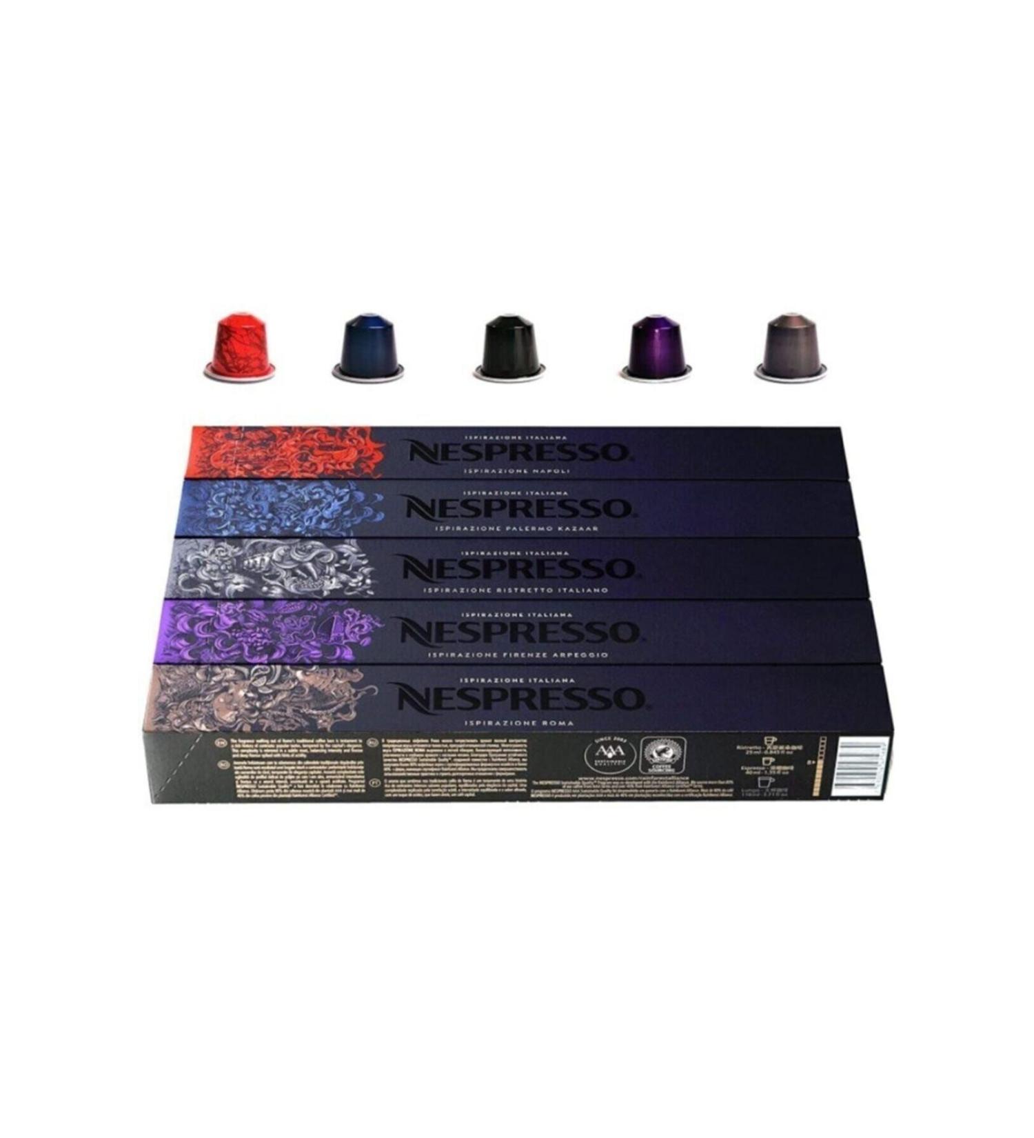 Nespresso Hard Drink Italian Flavors Series Set of 5 Napoli Palermo Ristretto Arpeggio Rome