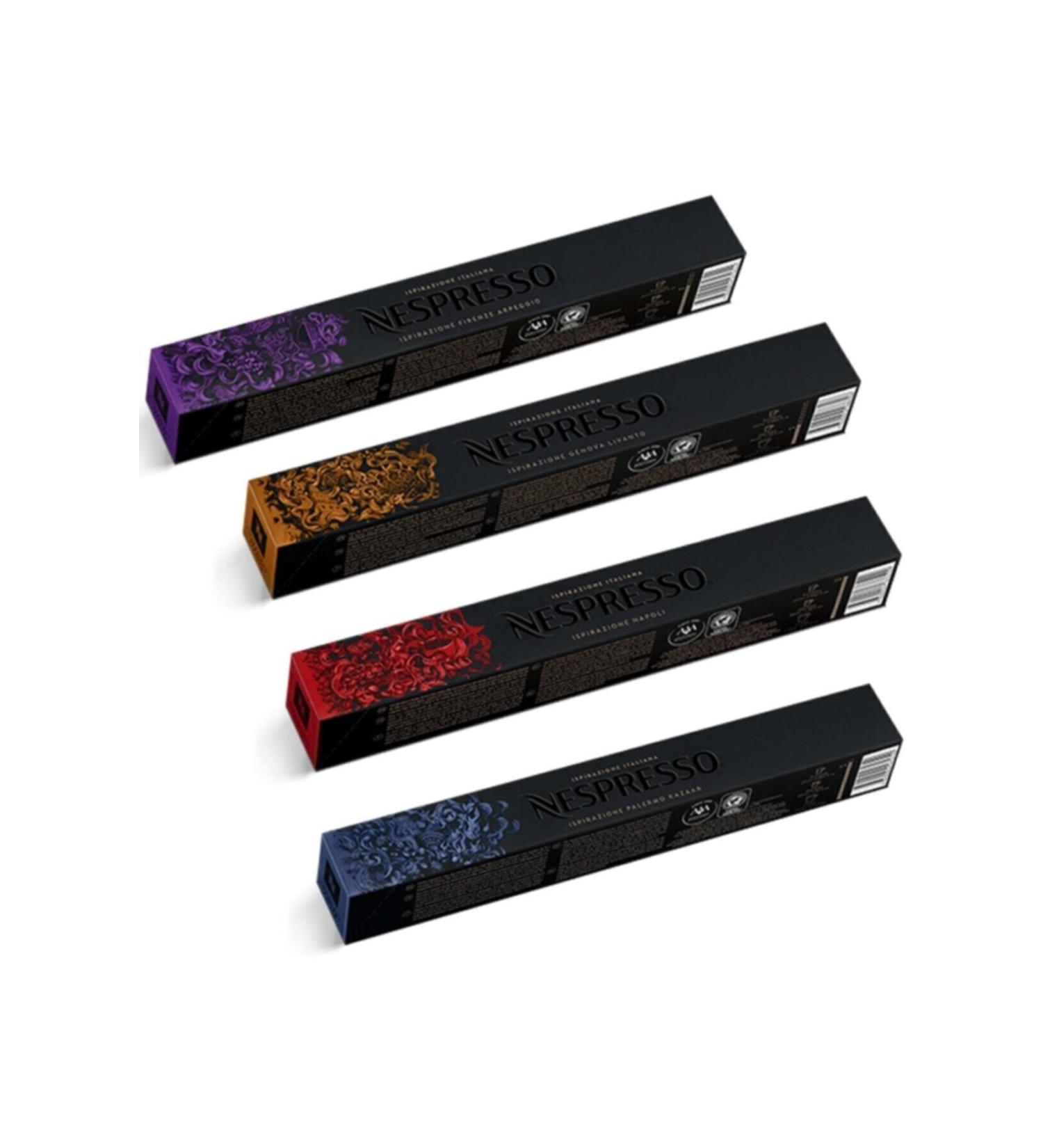 Nespresso Napoli Firenze Arpeggio Palermo Kazaar and Genova Livanto Capsule Coffee 10 Pieces (Set of 4)