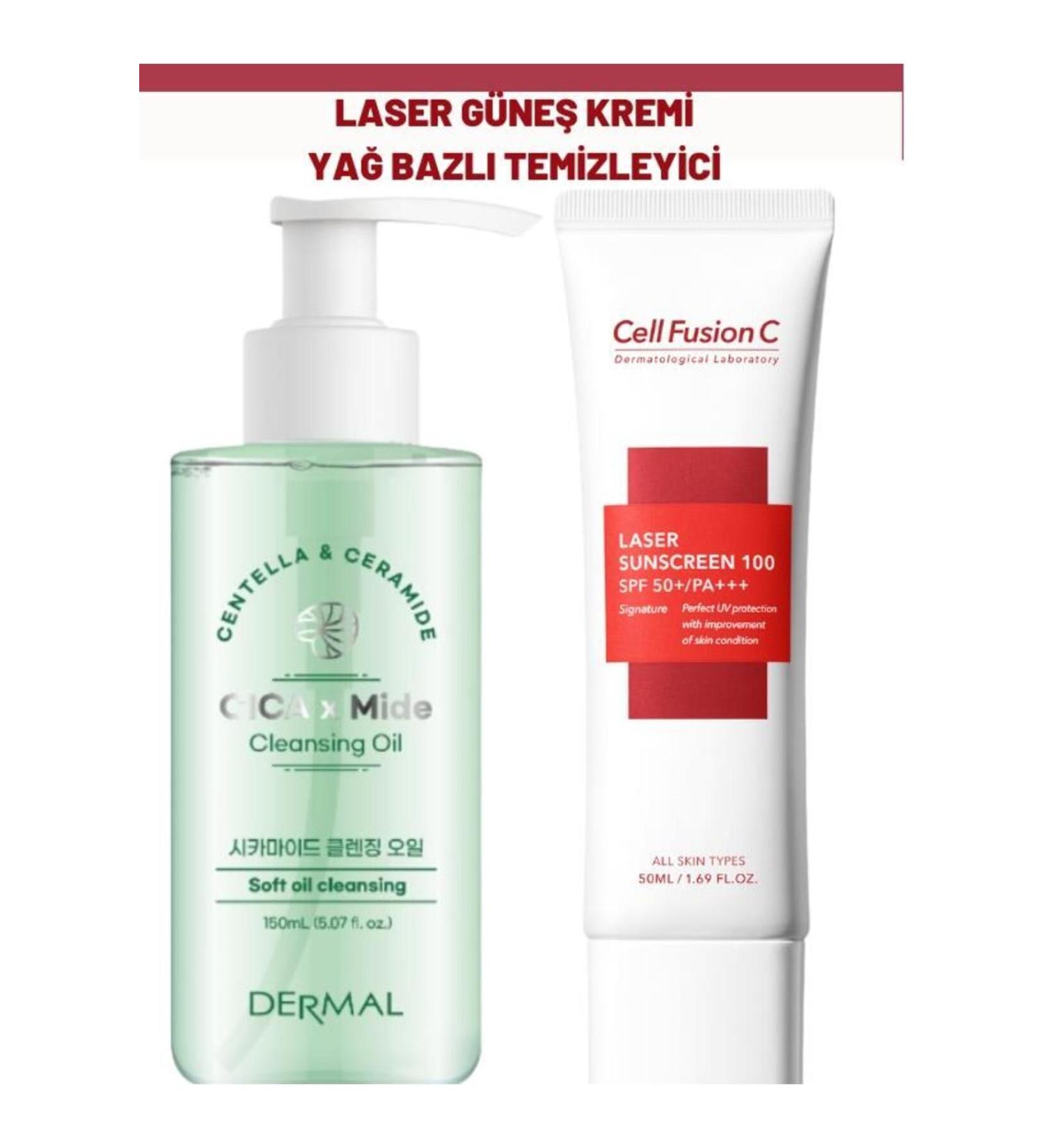 Cell Fusion C Laser High Protection Sunscreen and Dermal Oil-Based Cleanser for All Skin Types - Buy Online on GoSupps.com