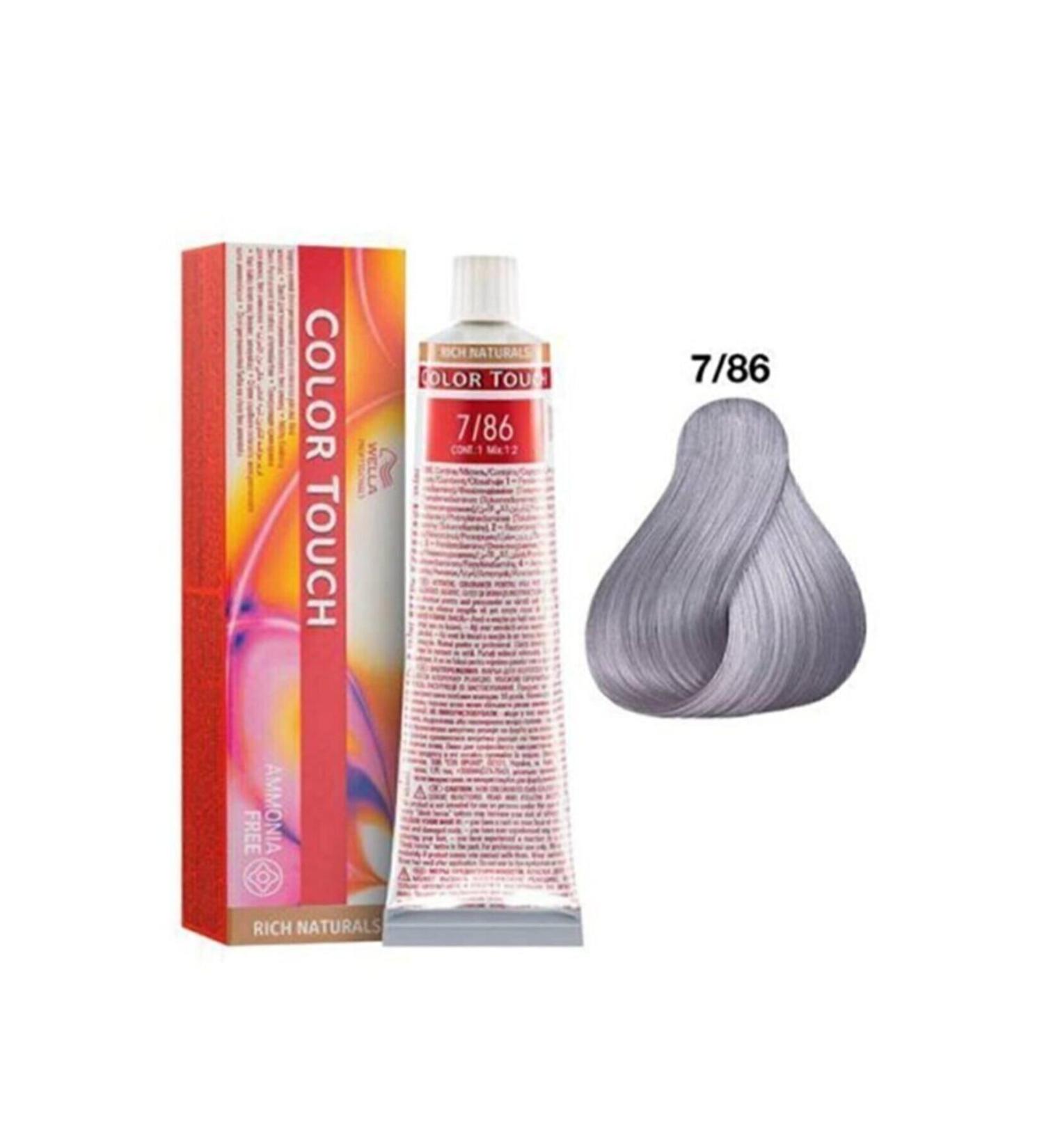 Wella Color Touch Hair Dye 7/86 Medium Blonde Pearl Violet 60 ml