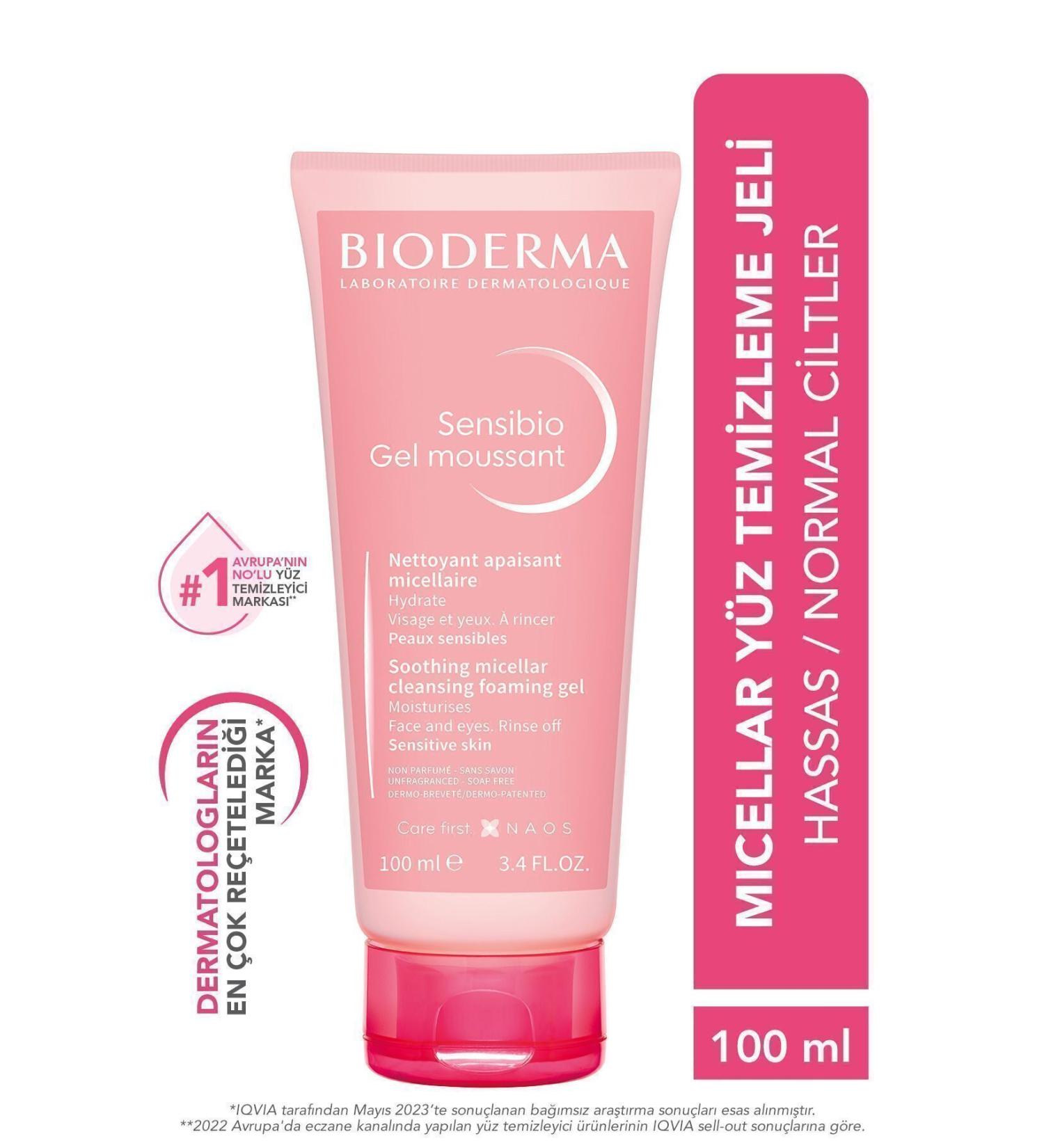 Bioderma Sensibio Foaming Gel Sensitive and Normal Skin Rinse Micellar Facial Cleansing Gel 100 ml - Buy Online on GoSupps.com