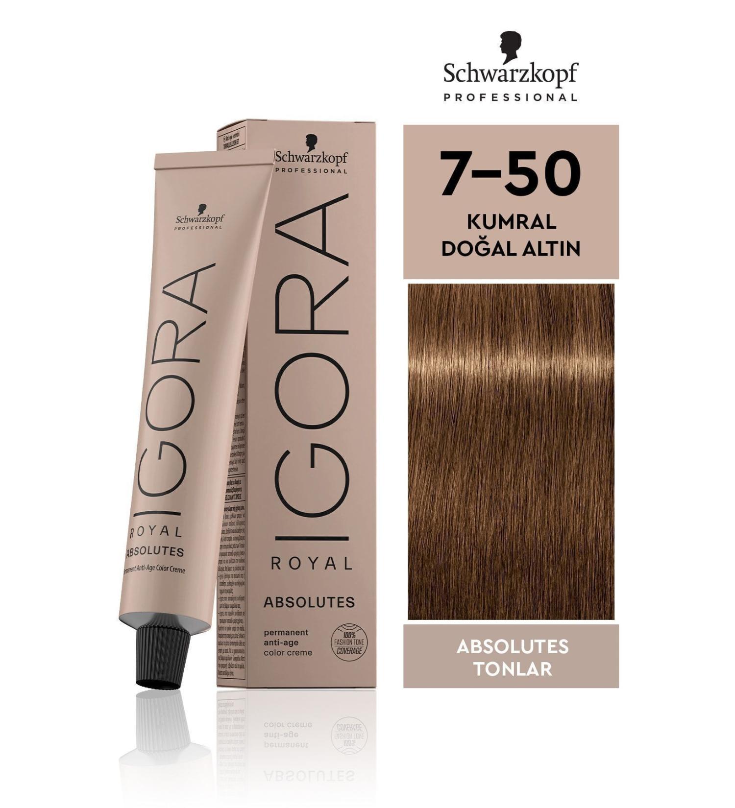 Igora Auburn Natural Gold Hair Dye Royal Absolutes 7-50 4045787282498 - Buy Online on GoSupps.com