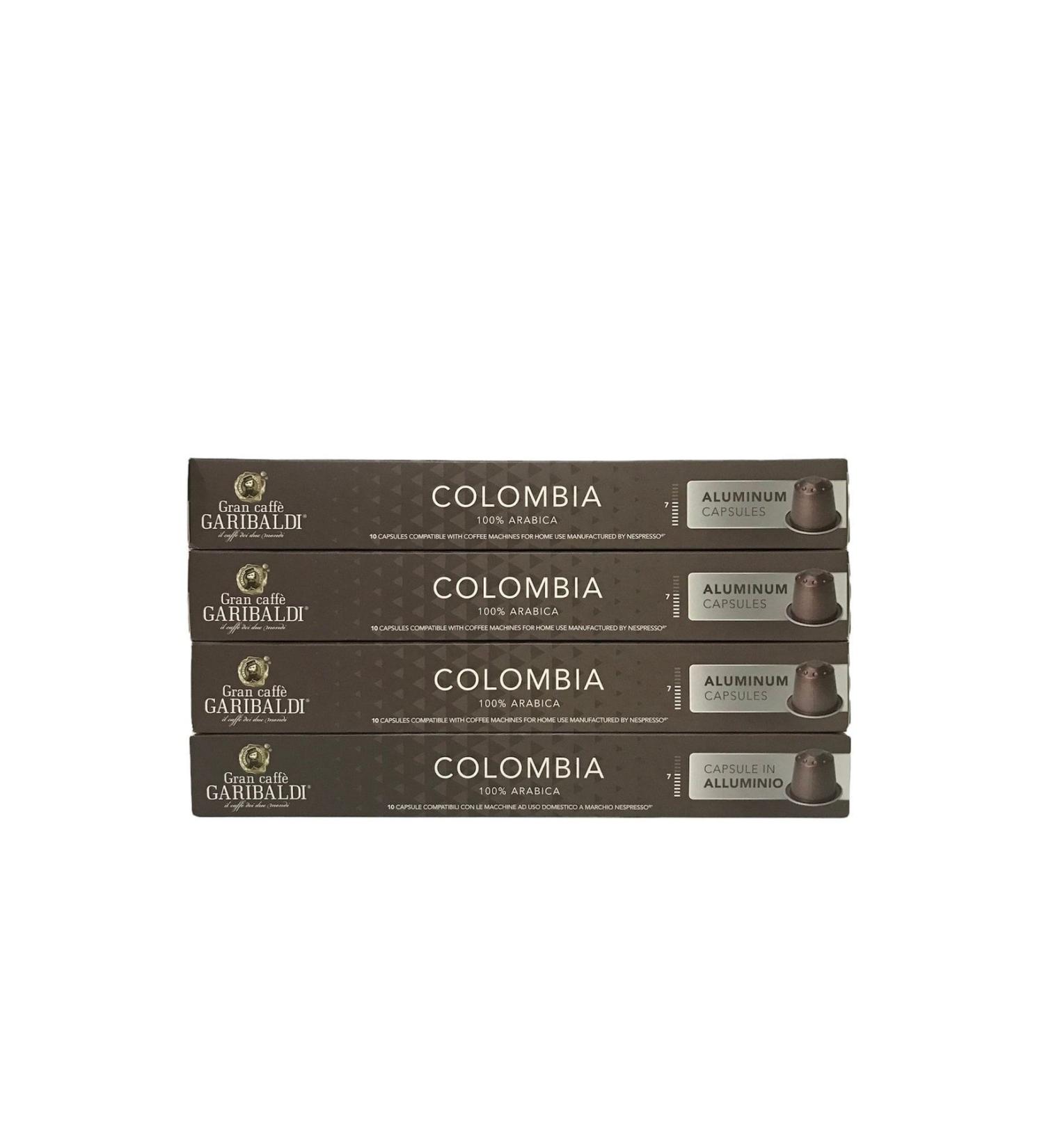 Nespresso Gran Caff Garibaldi Compatible Colombia Capsule Coffee 10 Pieces 4 Boxes