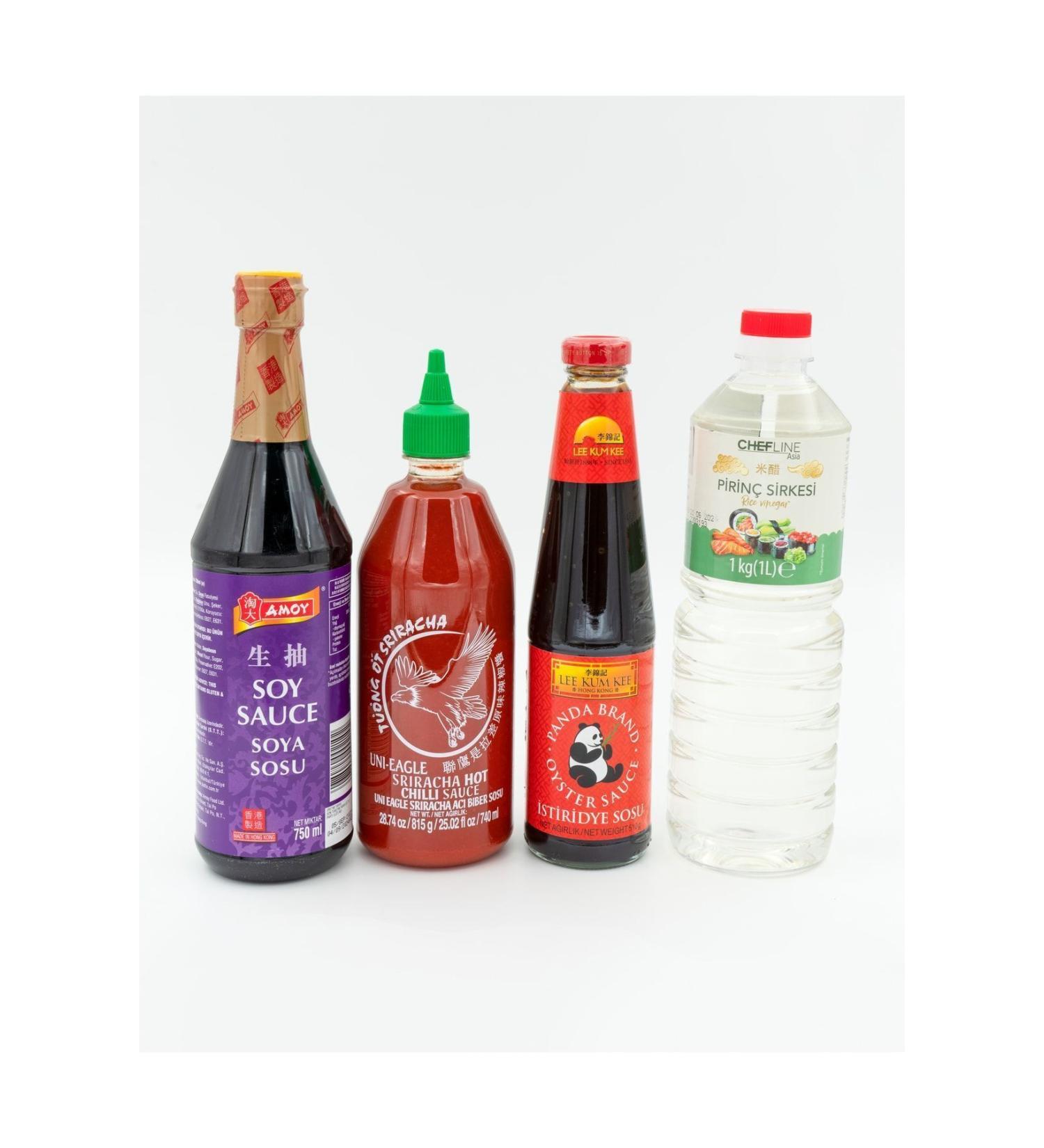 imported grocery store Large Size Far East Sauce Set Soy Sauce Sriracha Hot Sauce Oyster Sauce Rice Vinegar - Buy Online on GoSupps.com