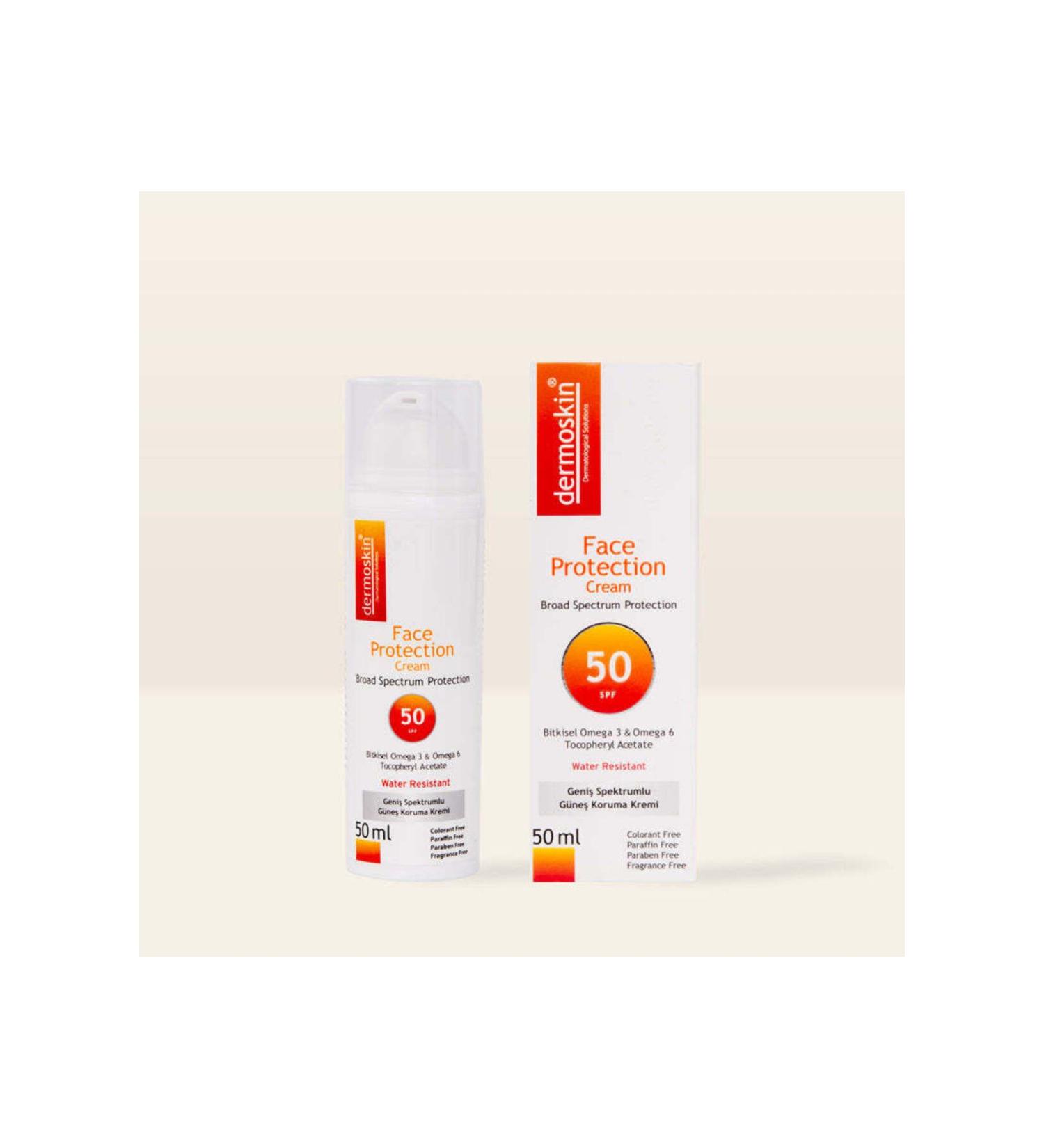 Dermoskin Face Protection Sunscreen Cream Spf50 50 Ml - Buy Online on GoSupps.com