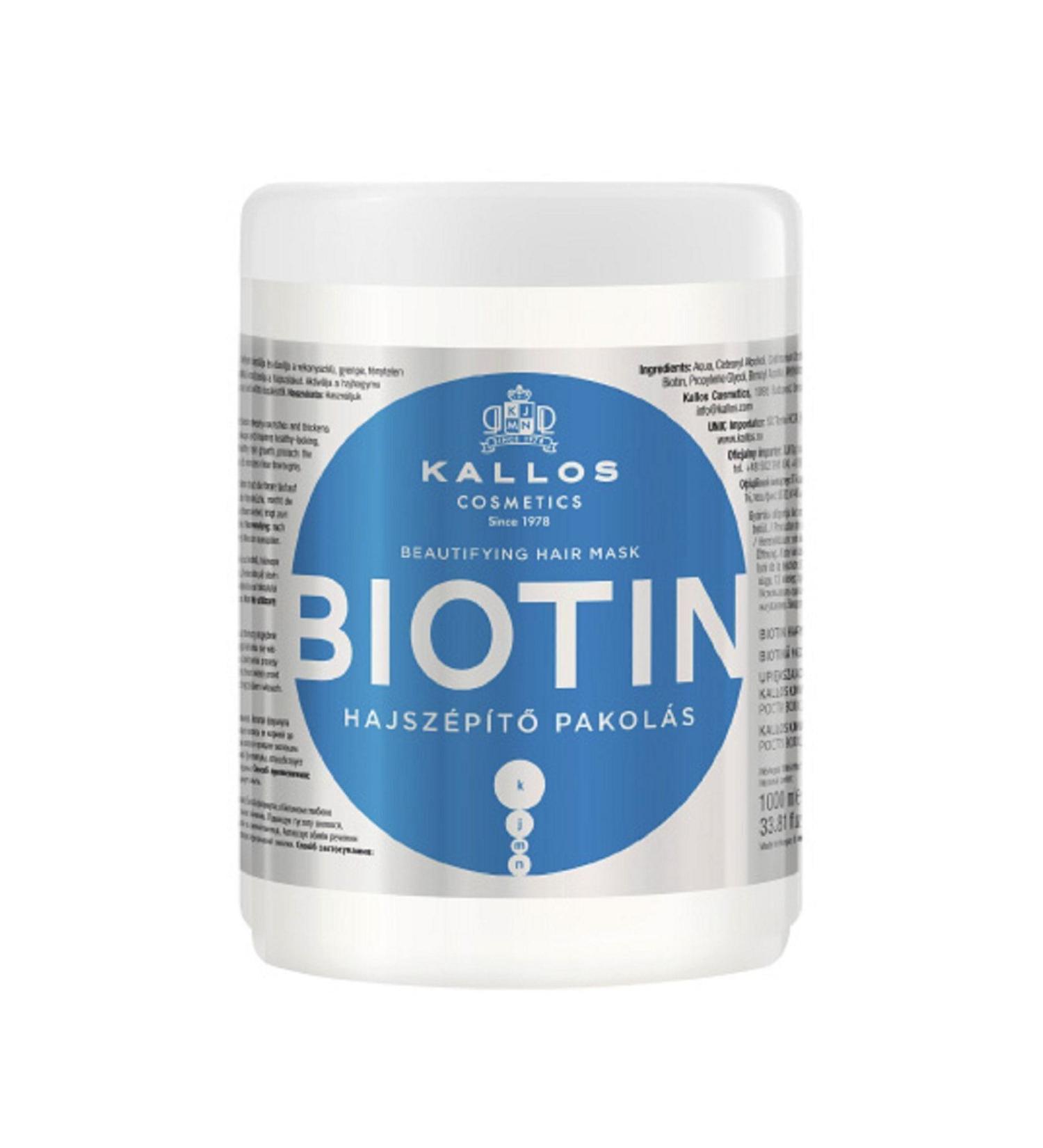 Kallos Cosmetics 1000 ml Nourishing and Protective Hair Care Mask with Biotin