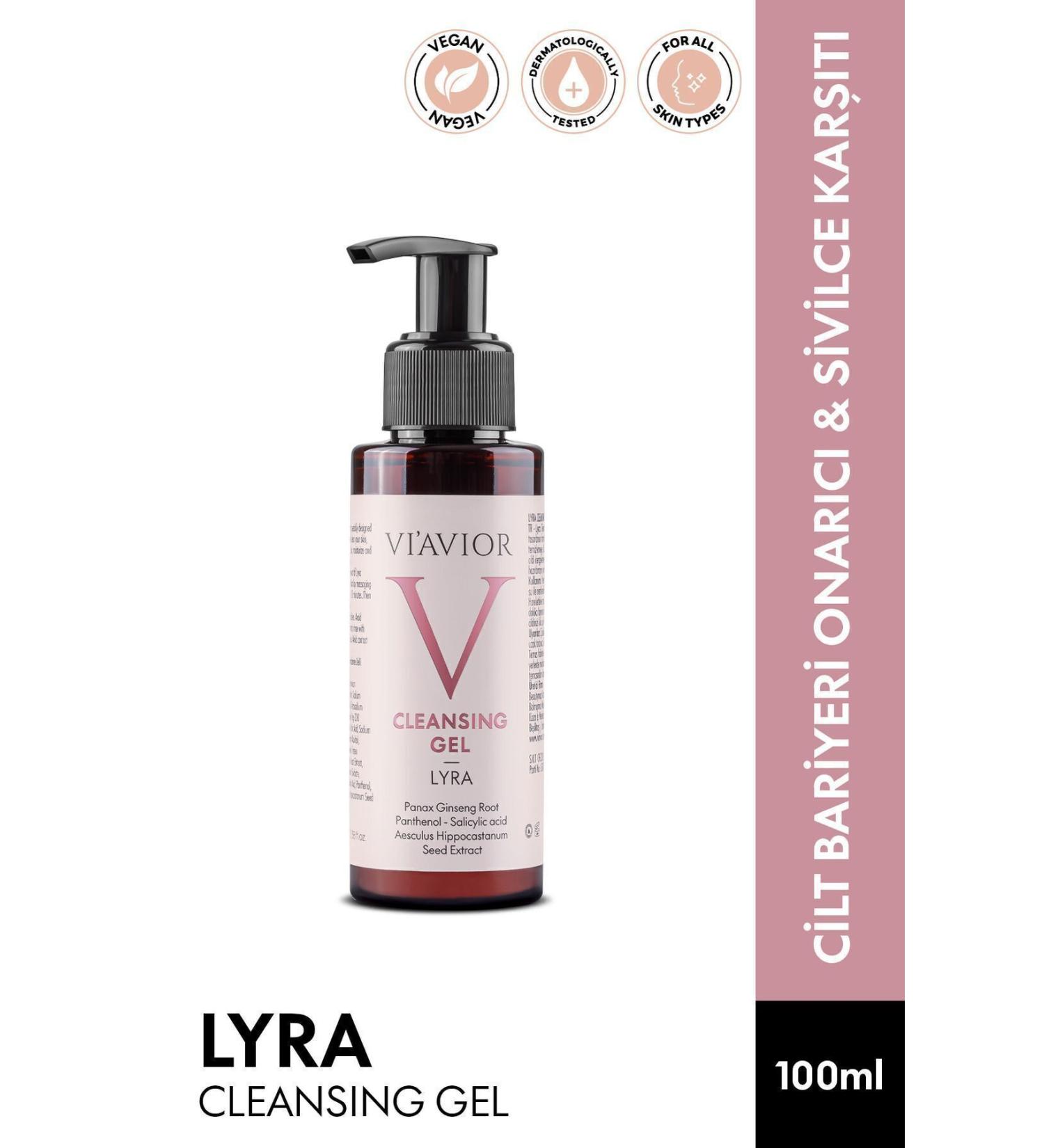 V AV OR Lyra Facial Cleansing Gel Vegan Purifying Anti-Acne Firming Repairing Rose Essence 100ml - Buy Online on GoSupps.com