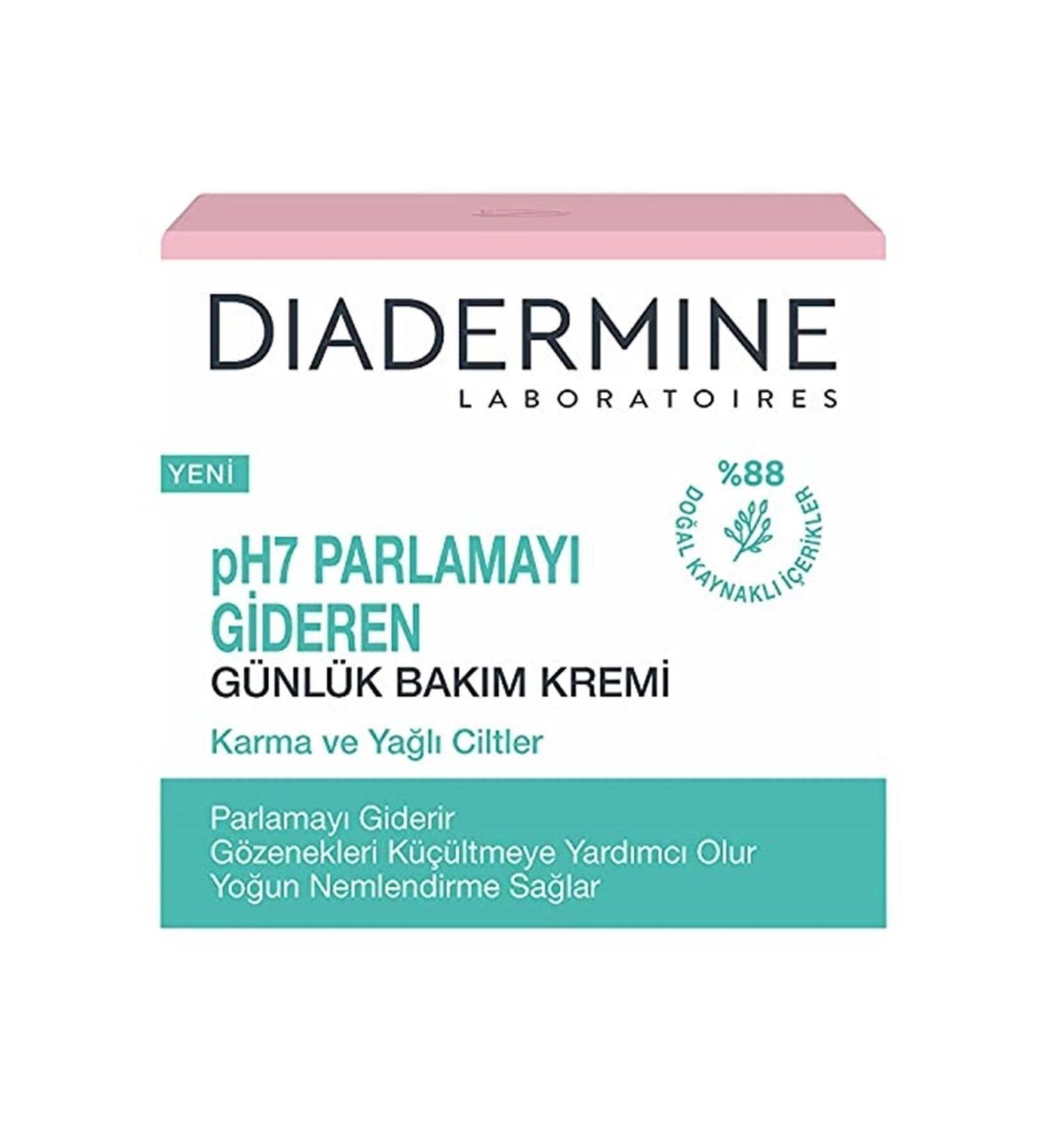 Diadermine Anti-Shine Daily Care Cream for Combination and Oily Skin 50 Ml Ph7 - Buy Online on GoSupps.com