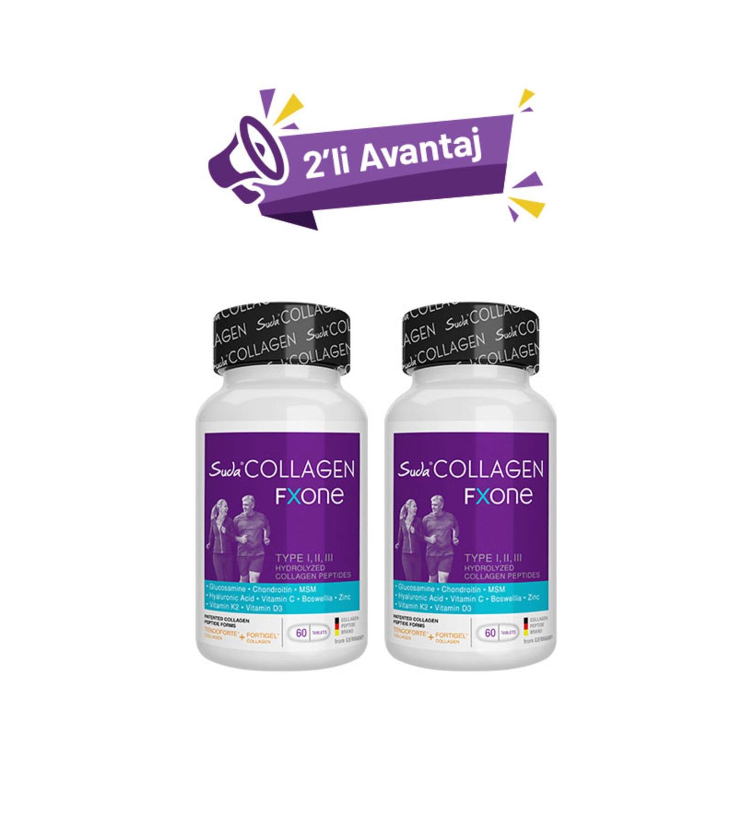 Water Collagen Fxone Collagen 60 Tablets 2 Pack (Collagen -MSM - Glucosamine - Chondroitin - Bosphorus extract) - Buy Online on GoSupps.com