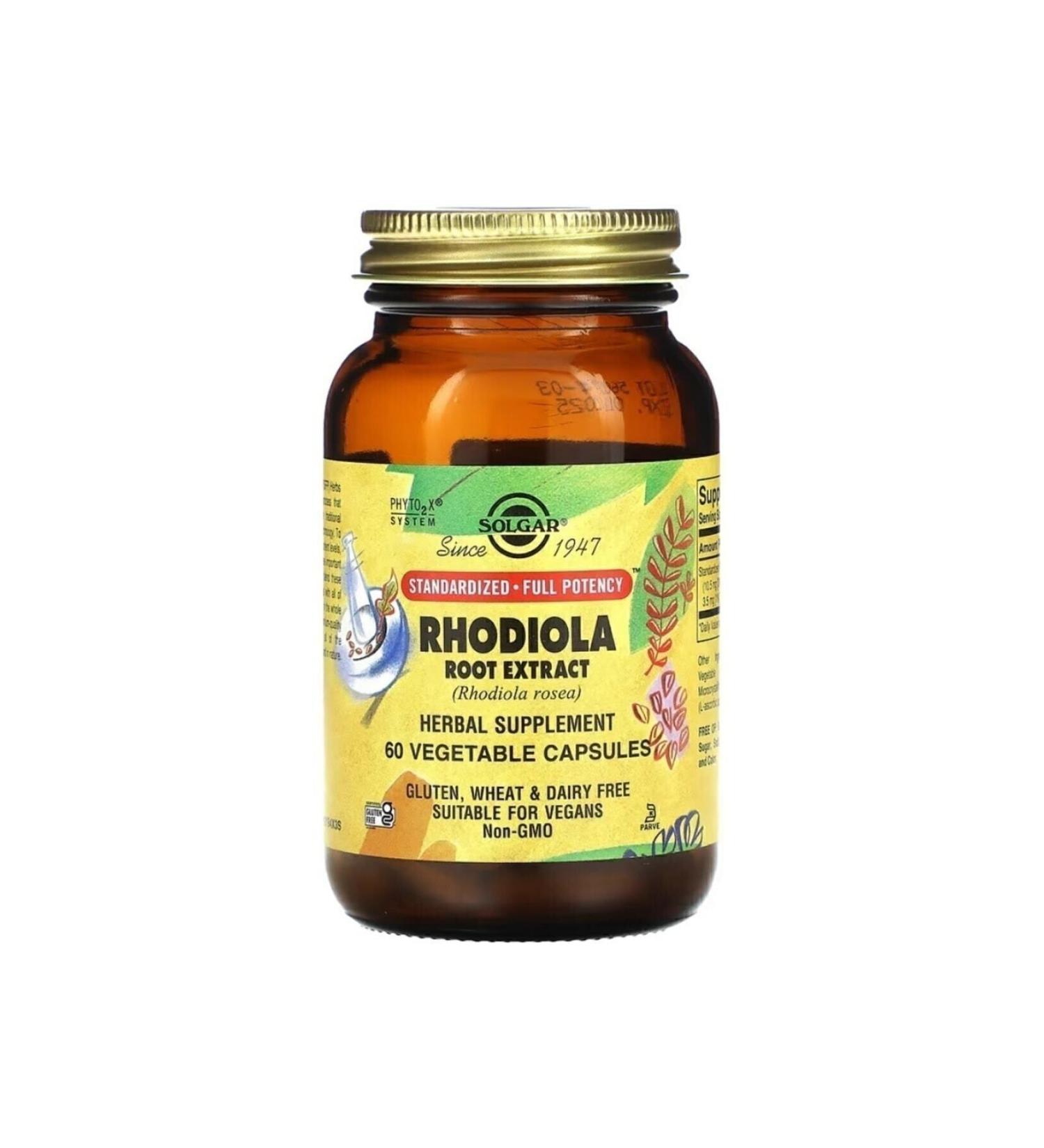 Life Solgar Rhodiola Root Extract 60 Capsules