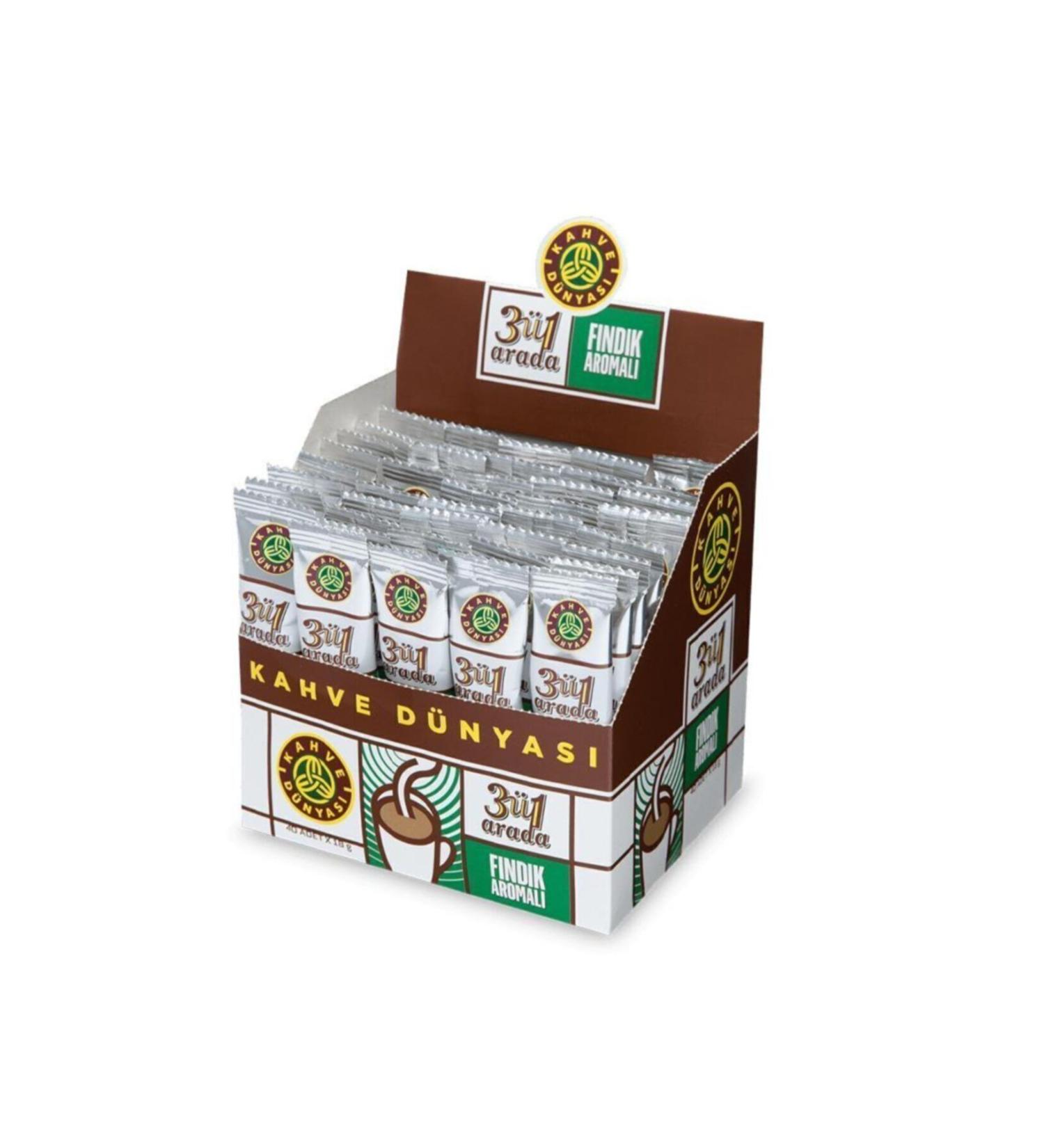 Coffee World 3in1 Hazelnut Coffee 18g 40 Pieces