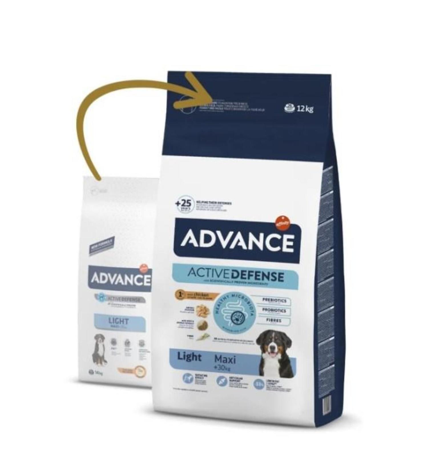 Advance Maxi Light Chicken and Rice Adult Large Breed Dog Food 12 Kg