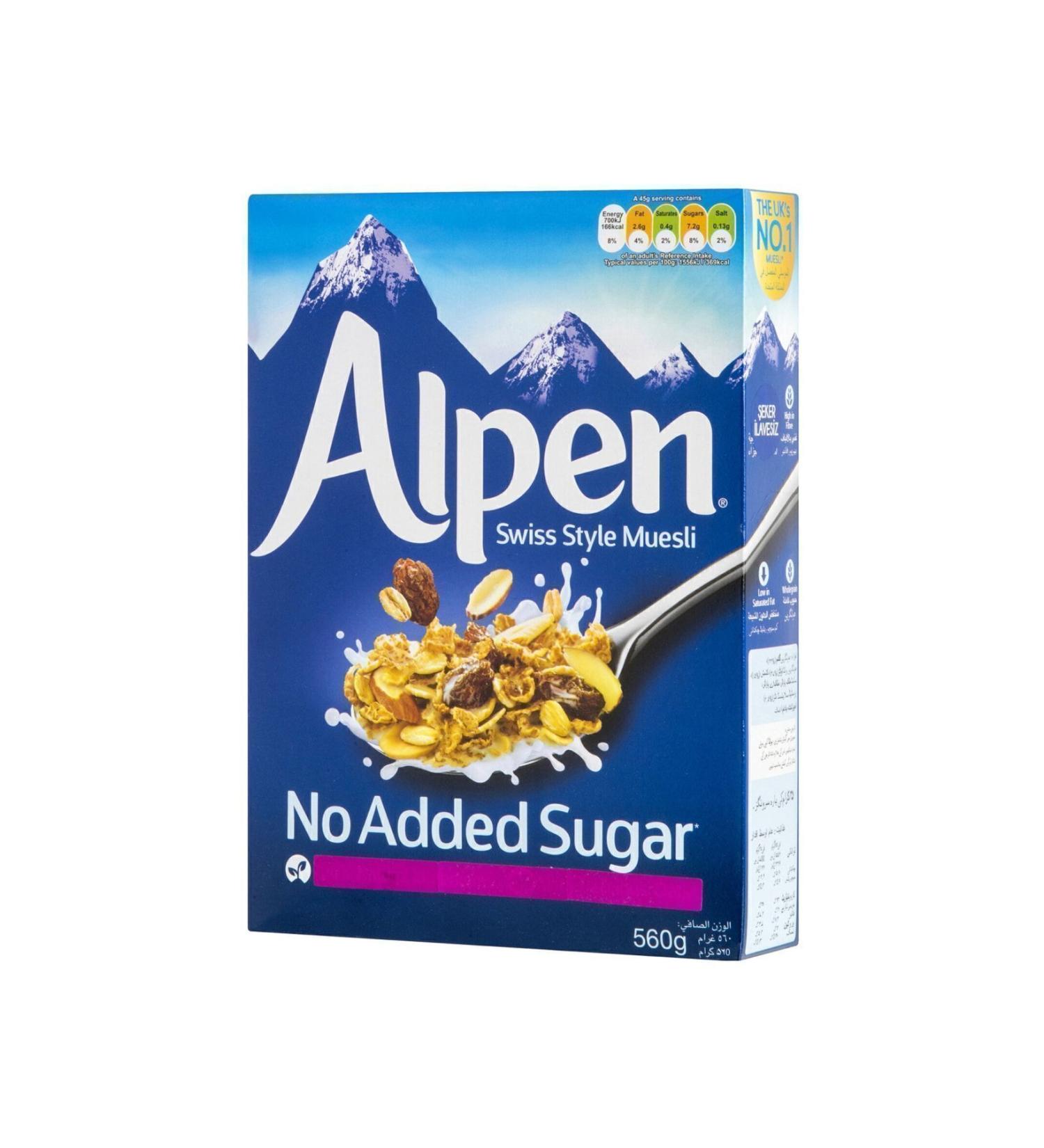 Alpen Muesli Without Sugar Added 560 gr