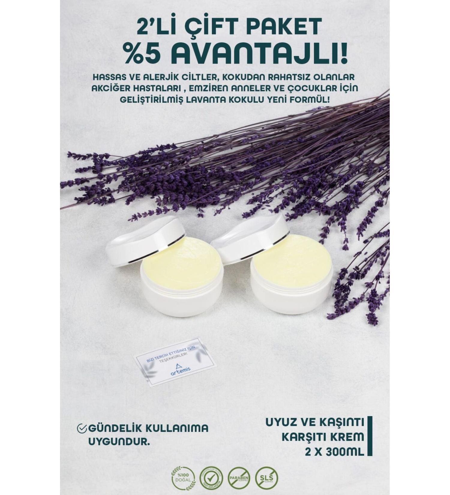 ArtemisStore 5% Advantage Lavender Handmade Natural Scabies Cream 2x300ml - Buy Online on GoSupps.com