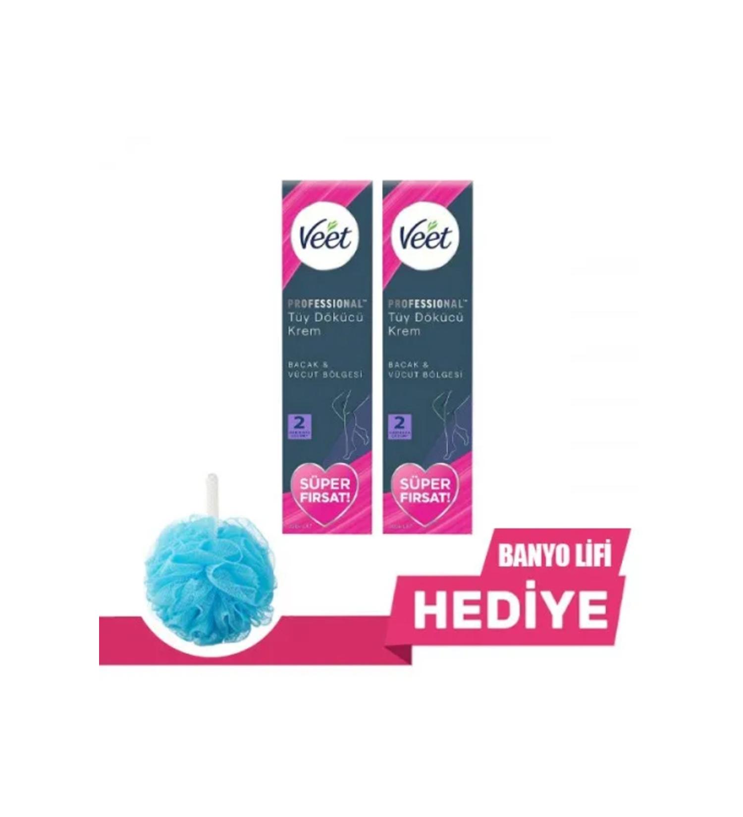 Veet Professional All Skin Types Hair Removal Cream 200ml X 2 Pieces (GIFT)