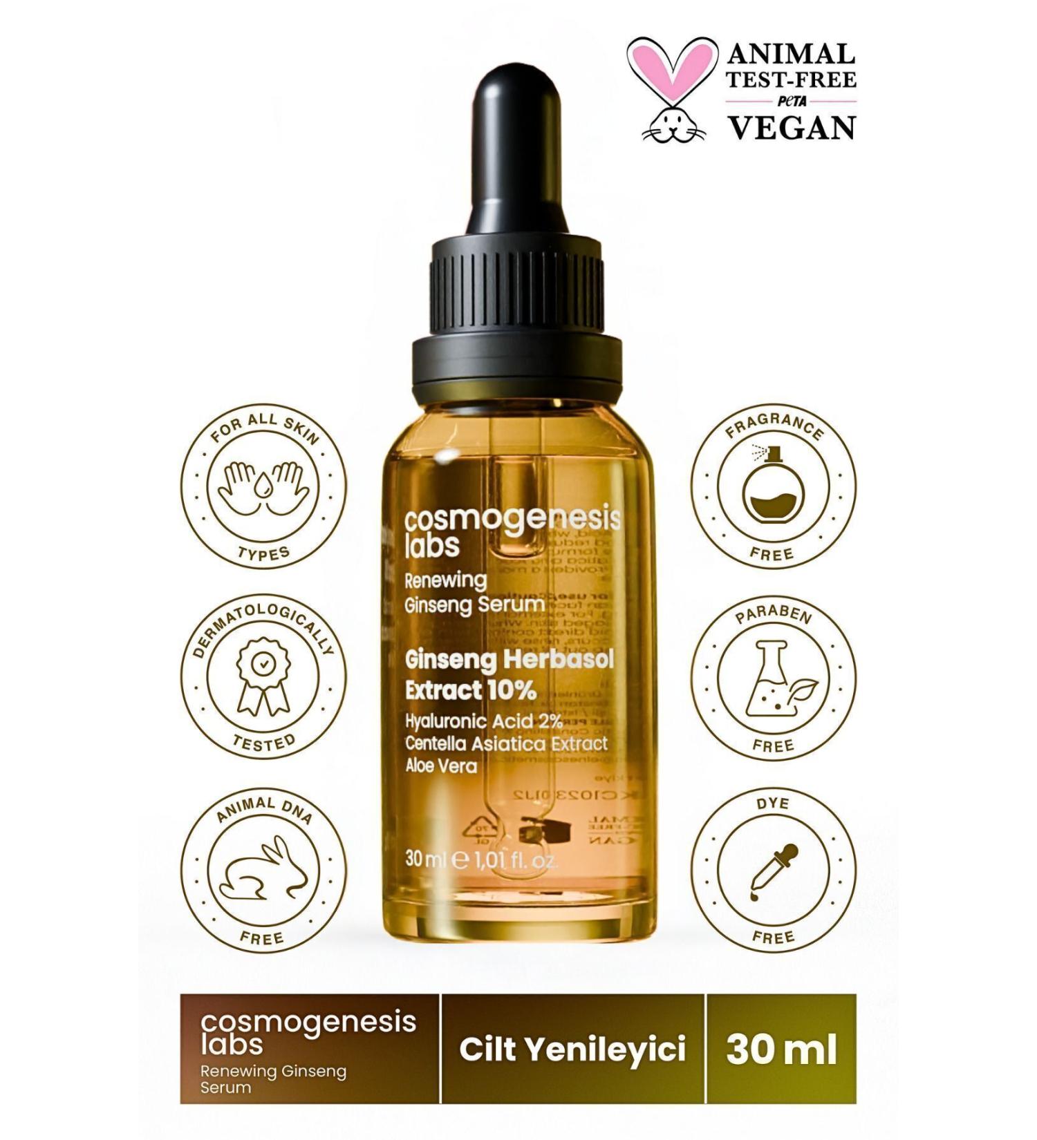 Cosmogenesis Labs Barrier Strengthening Ginseng Skin Serum 30ml Vegan Firming Regenerating Antiaging (GINSENG) - Buy Online on GoSupps.com