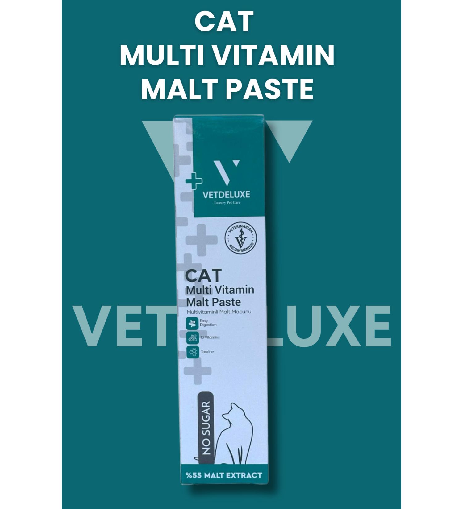 VETDELUXE Multivitamin Malt Paste Containing Taurine and 13 Different Vitamins 100 Gr